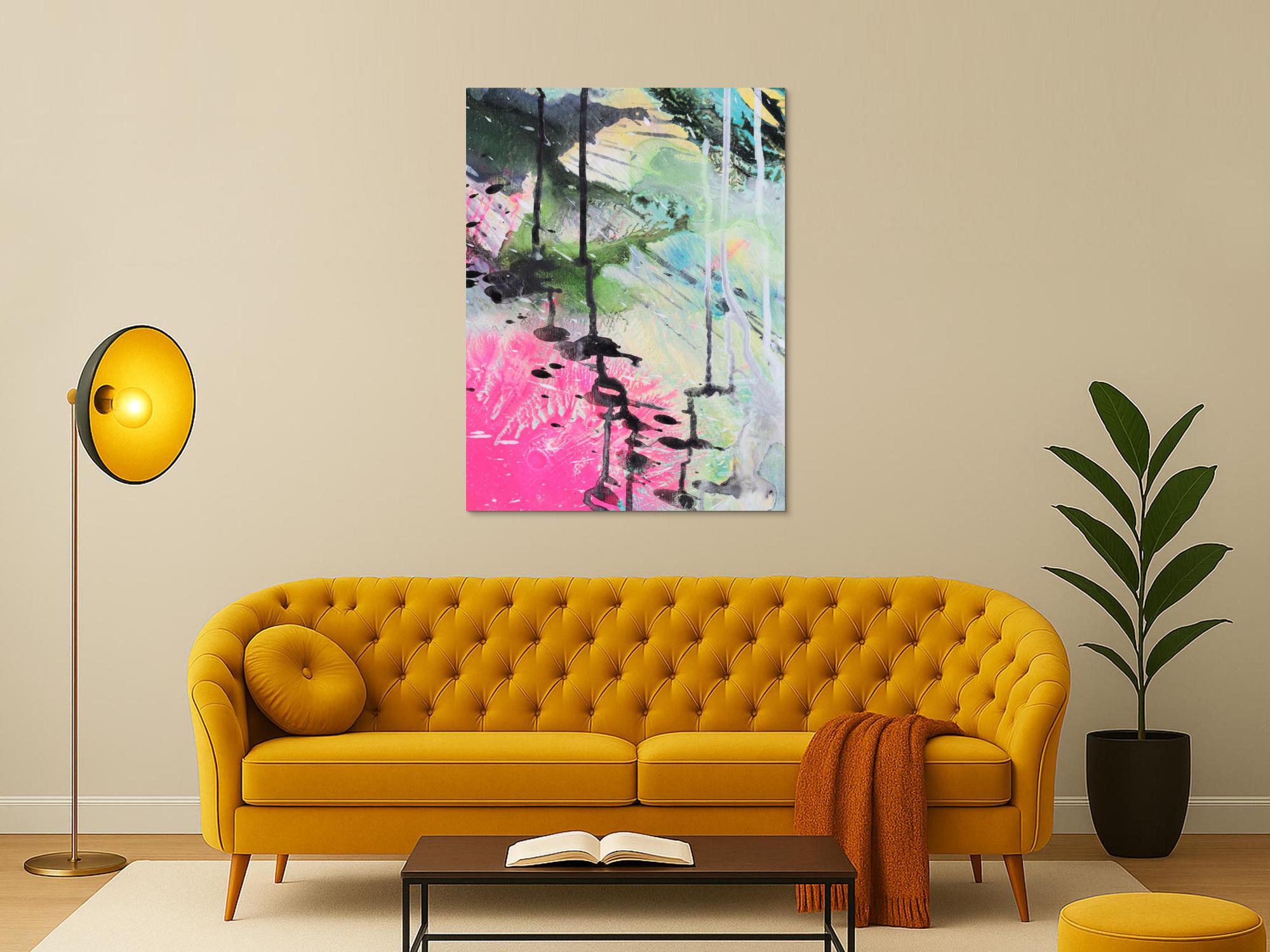 Kunstdruck abstraktes Bild 90x120cm auf Leinwand