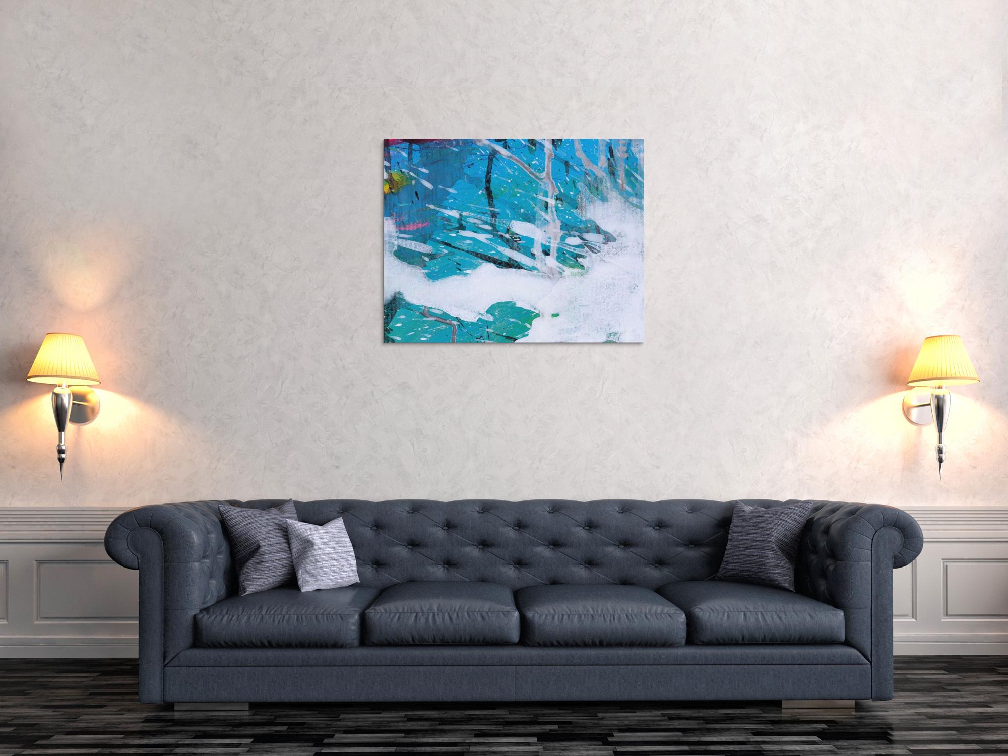 Kunstdruck abstraktes Bild 90x70cm auf Leinwand