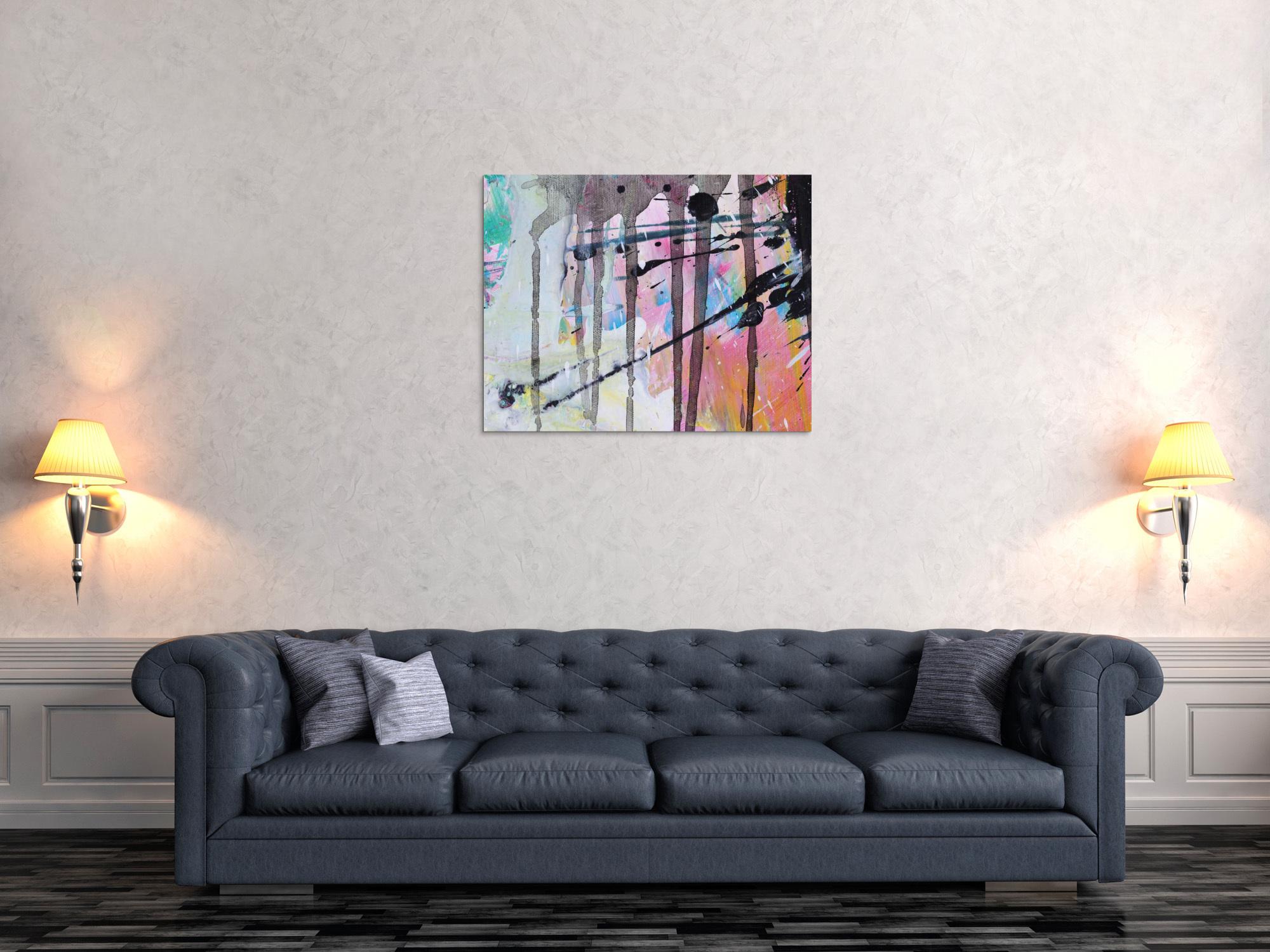 Kunstdruck abstraktes Bild 90x70cm auf Leinwand