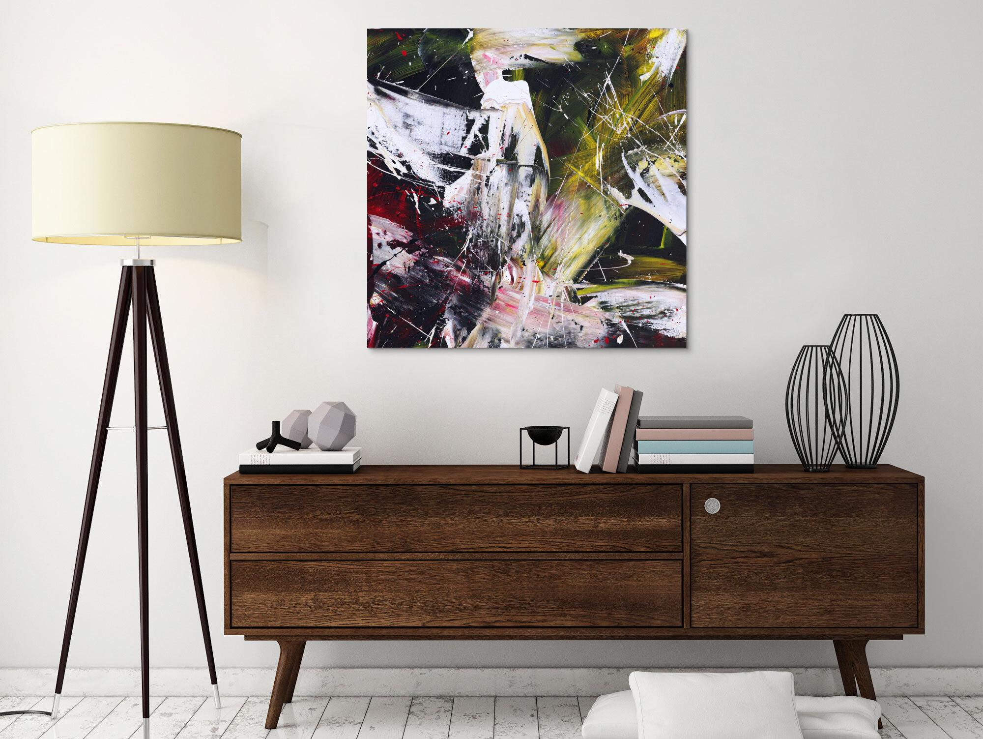 Kunstdruck abstraktes Bild 80x80cm auf Leinwand