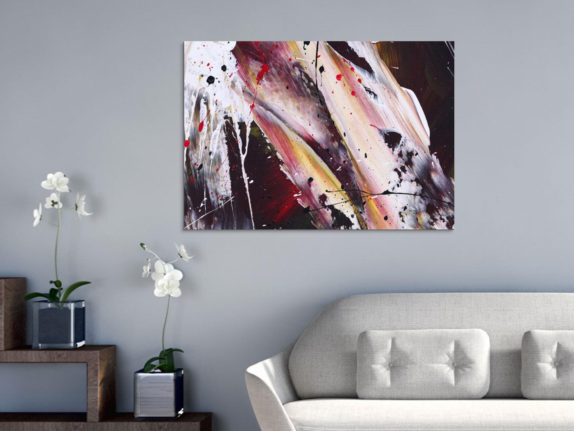 Kunstdruck abstraktes Bild 100x70cm auf Leinwand