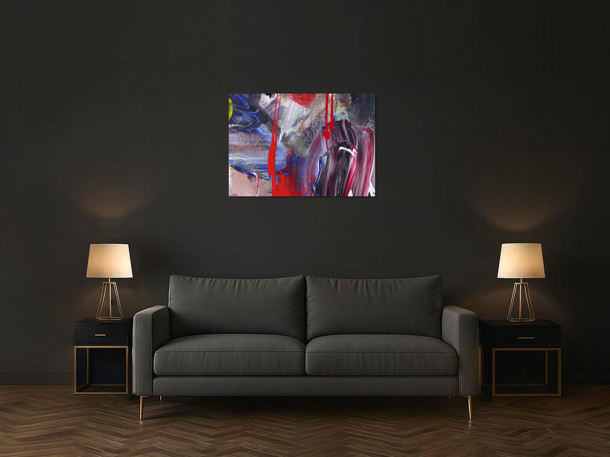 Kunstdruck abstraktes Bild 100x70cm auf Leinwand