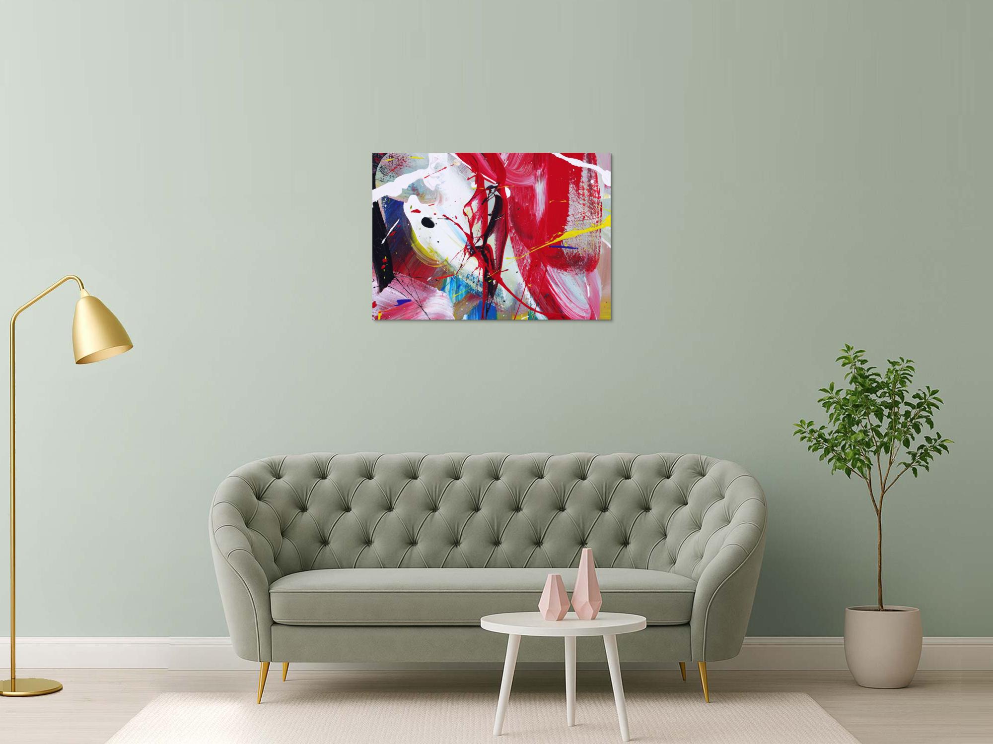 Kunstdruck abstraktes Bild 100x70cm auf Leinwand