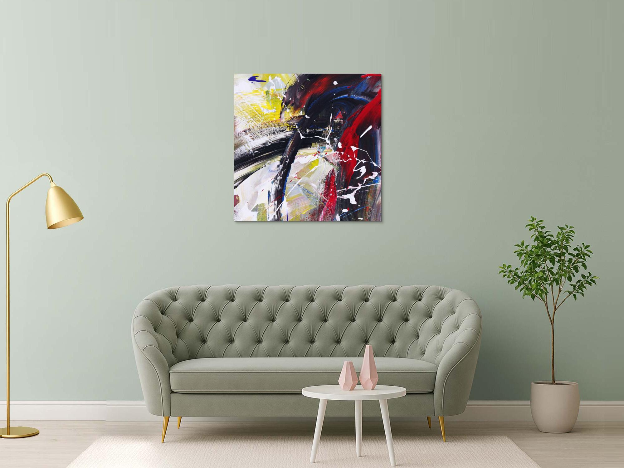 Kunstdruck abstraktes Bild 100x100cm auf Leinwand