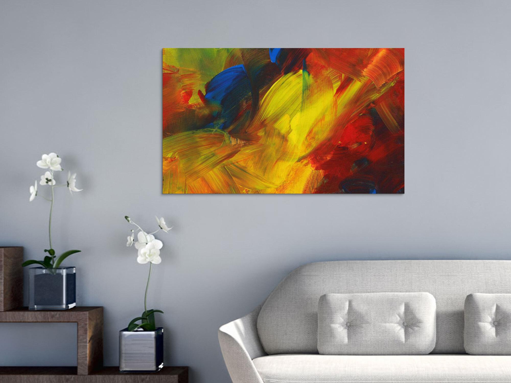 Kunstdruck abstraktes Bild 100x60cm auf Leinwand