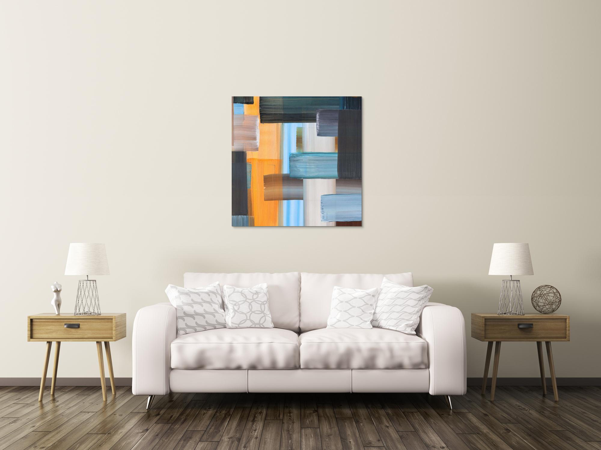 Kunstdruck abstraktes Bild 90x90cm auf Leinwand