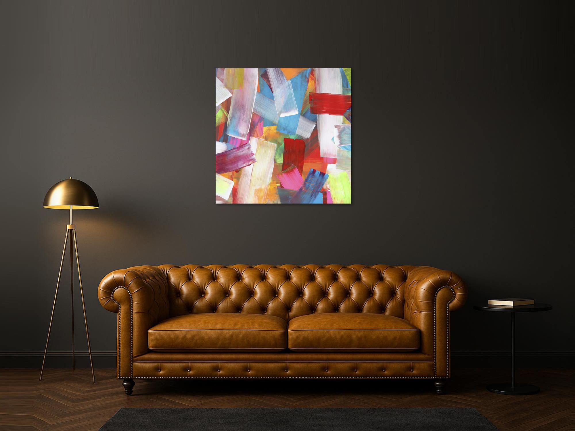 Kunstdruck abstraktes Bild 100x100cm auf Leinwand