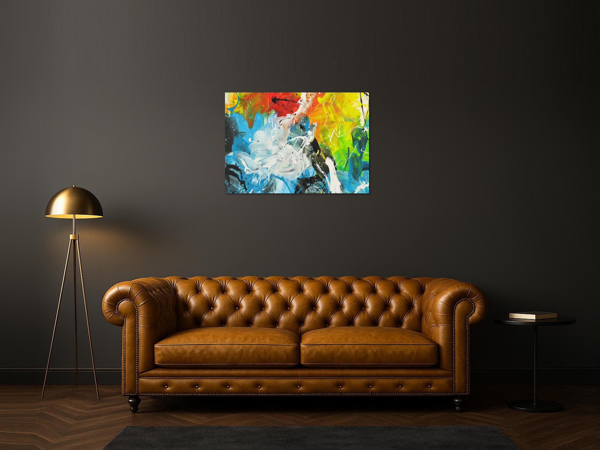 Kunstdruck abstraktes Bild 100x70cm auf Leinwand