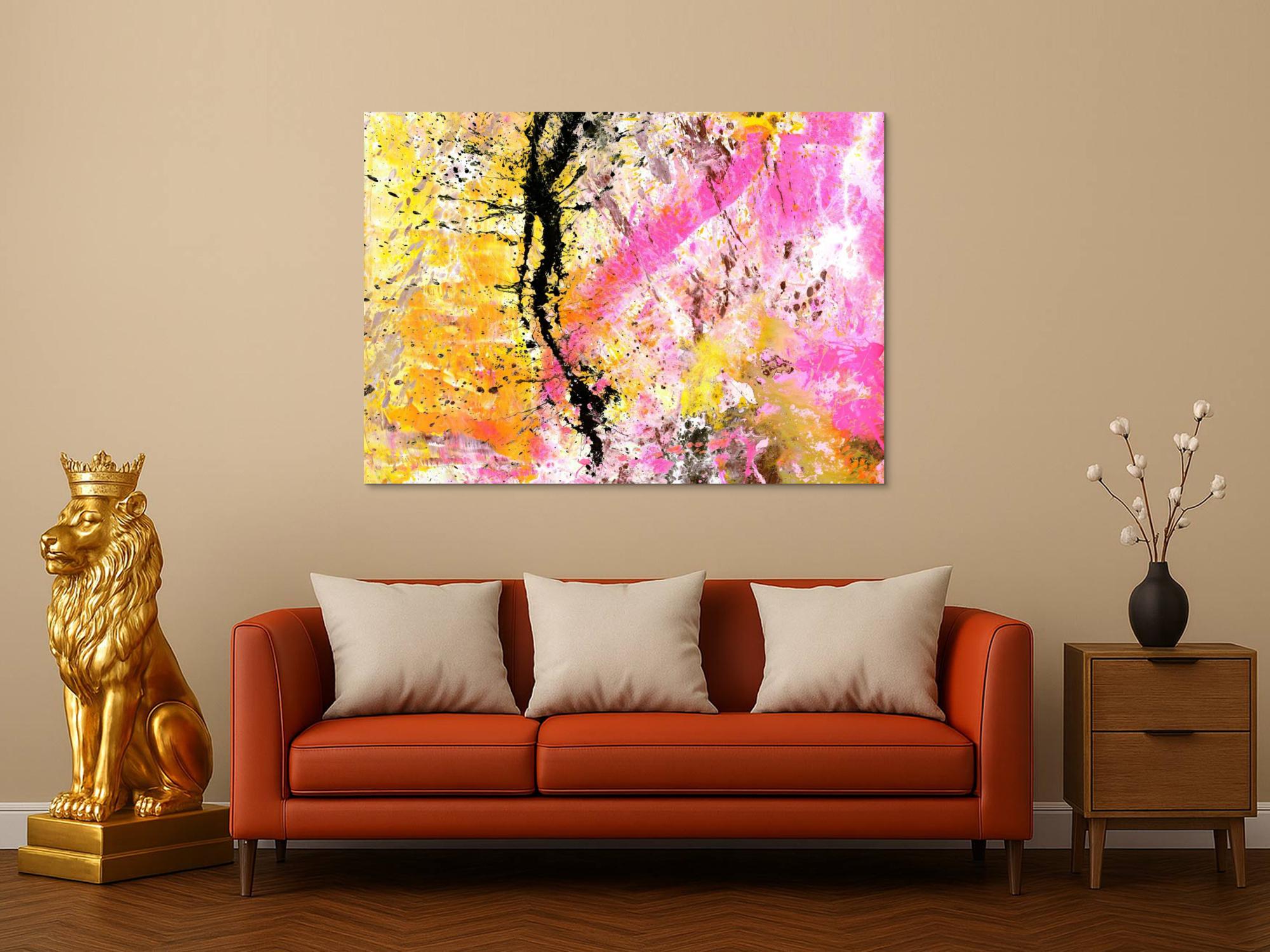 Kunstdruck abstraktes Bild 140x100cm auf Leinwand