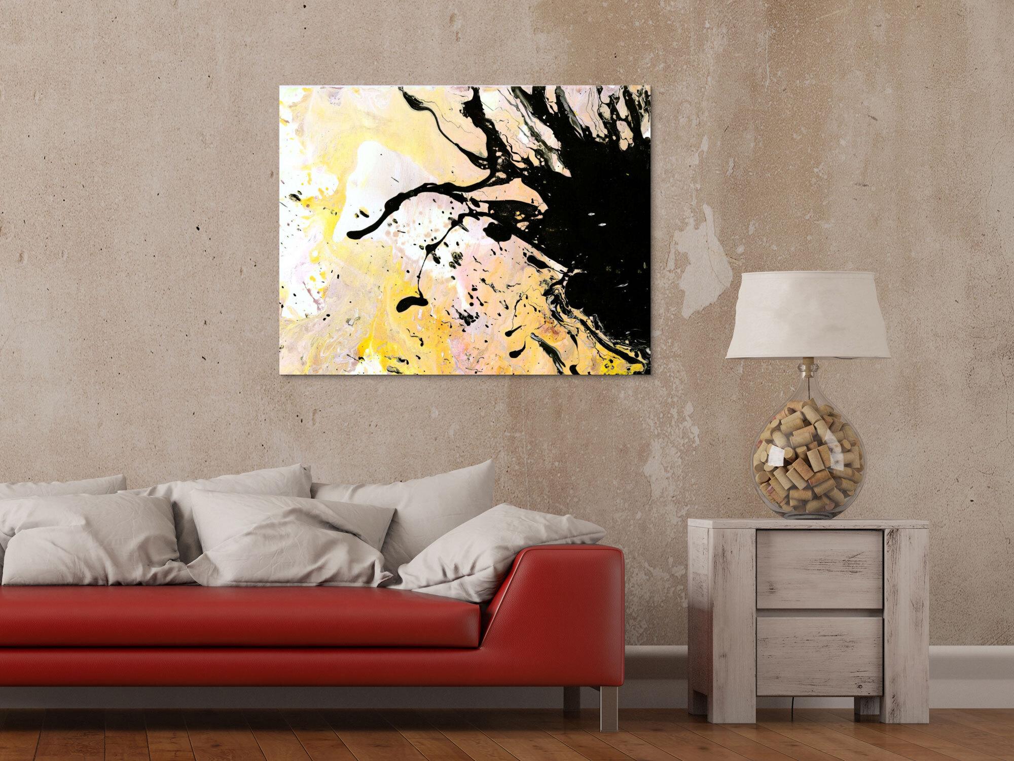 Kunstdruck abstraktes Bild 90x70cm auf Leinwand