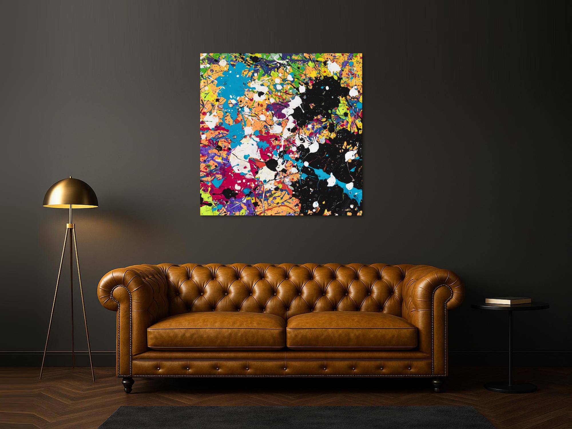 Kunstdruck abstraktes Bild 120x120cm auf Leinwand