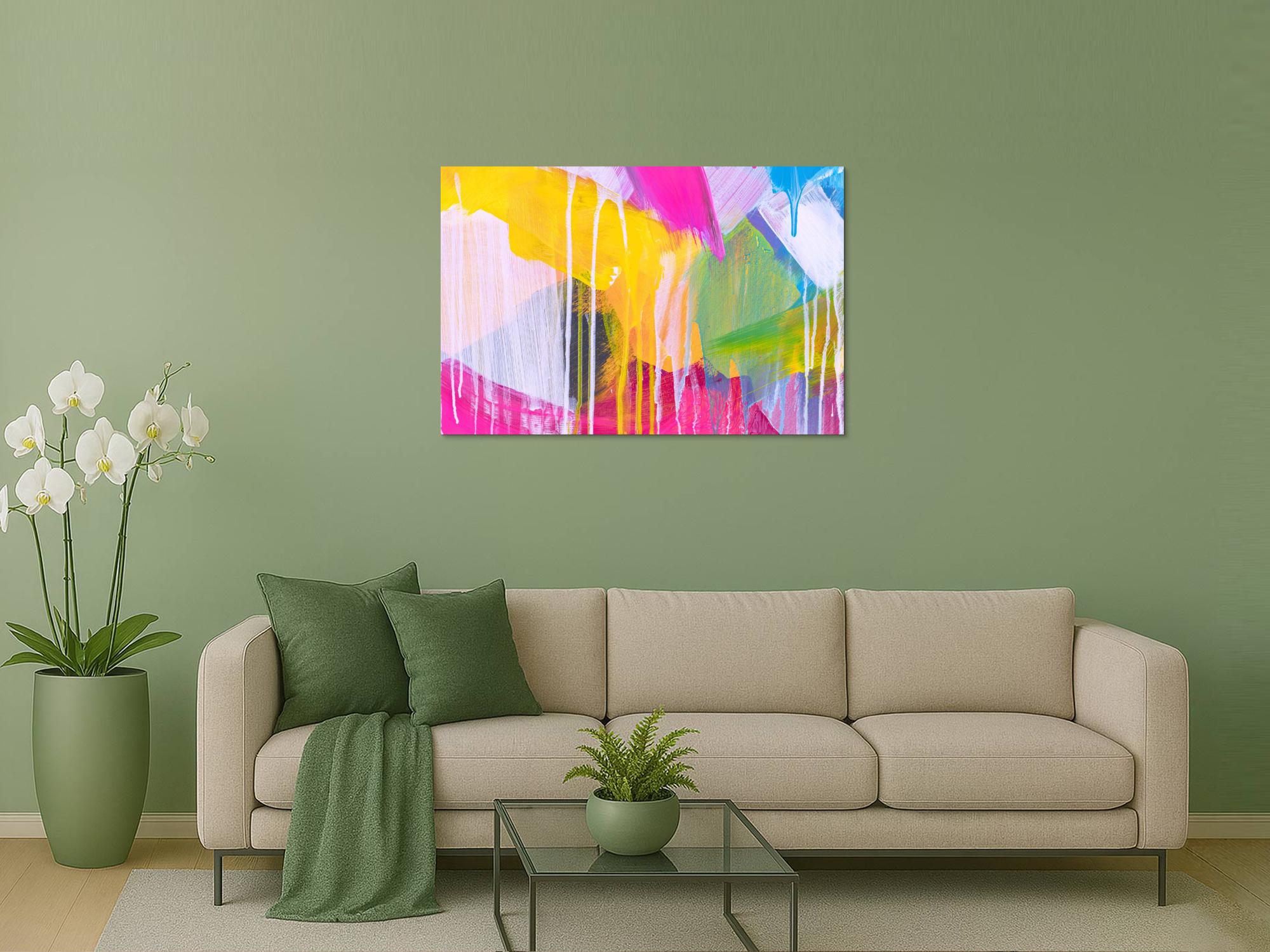 Kunstdruck abstraktes Bild 120x80cm auf Leinwand