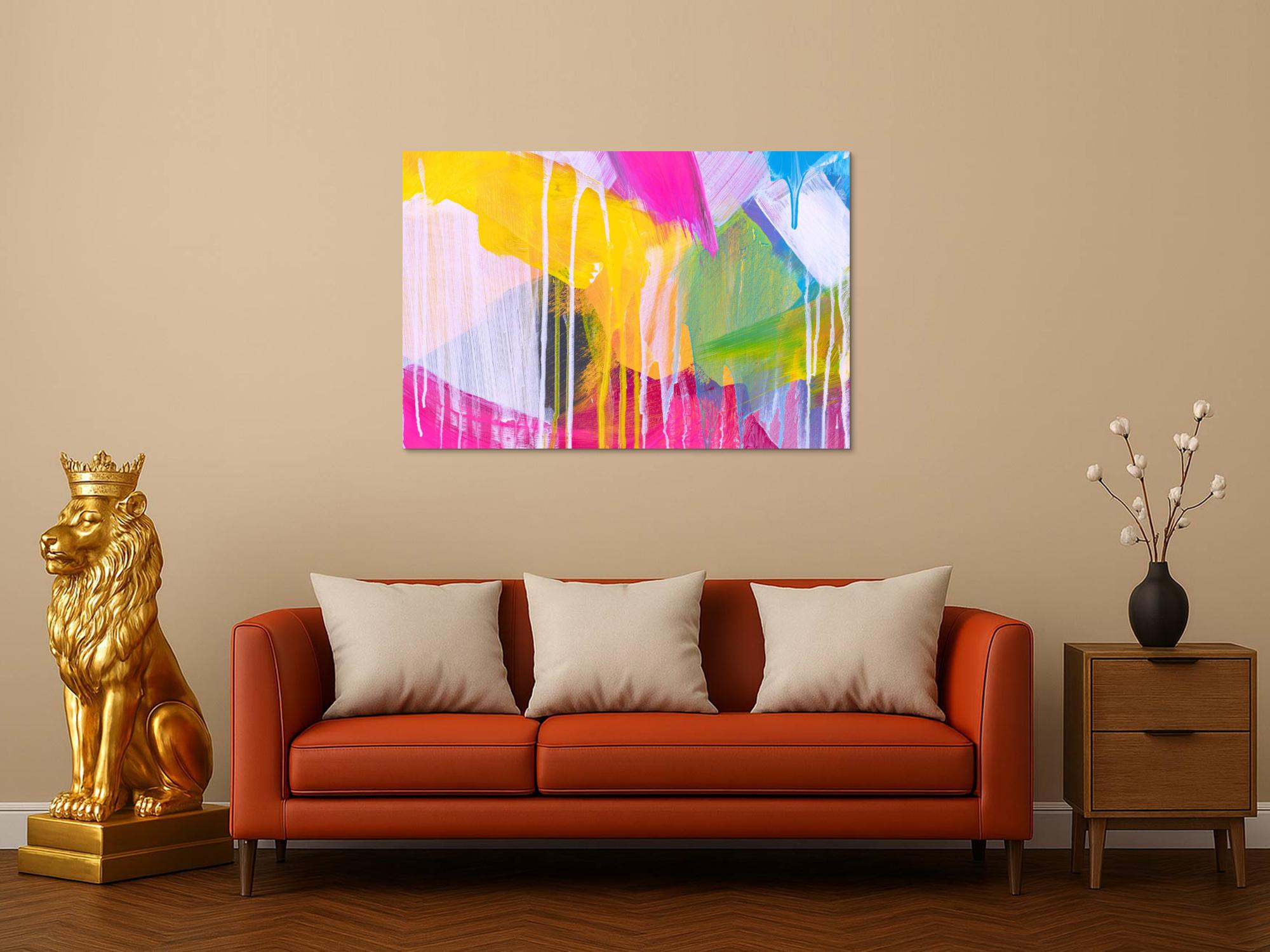 Kunstdruck abstraktes Bild 120x80cm auf Leinwand