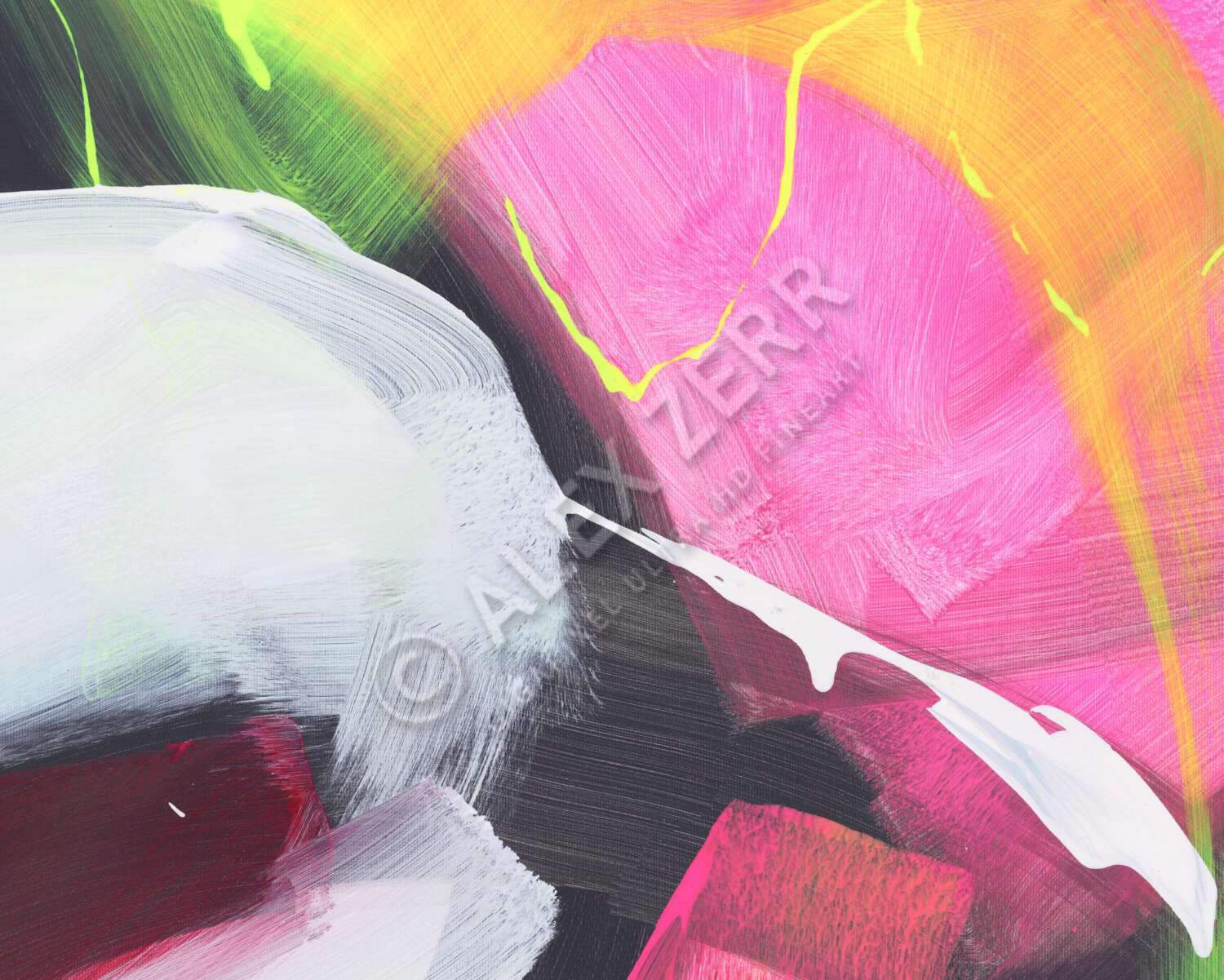 Kunstdruck abstraktes Bild 100x80cm auf Leinwand