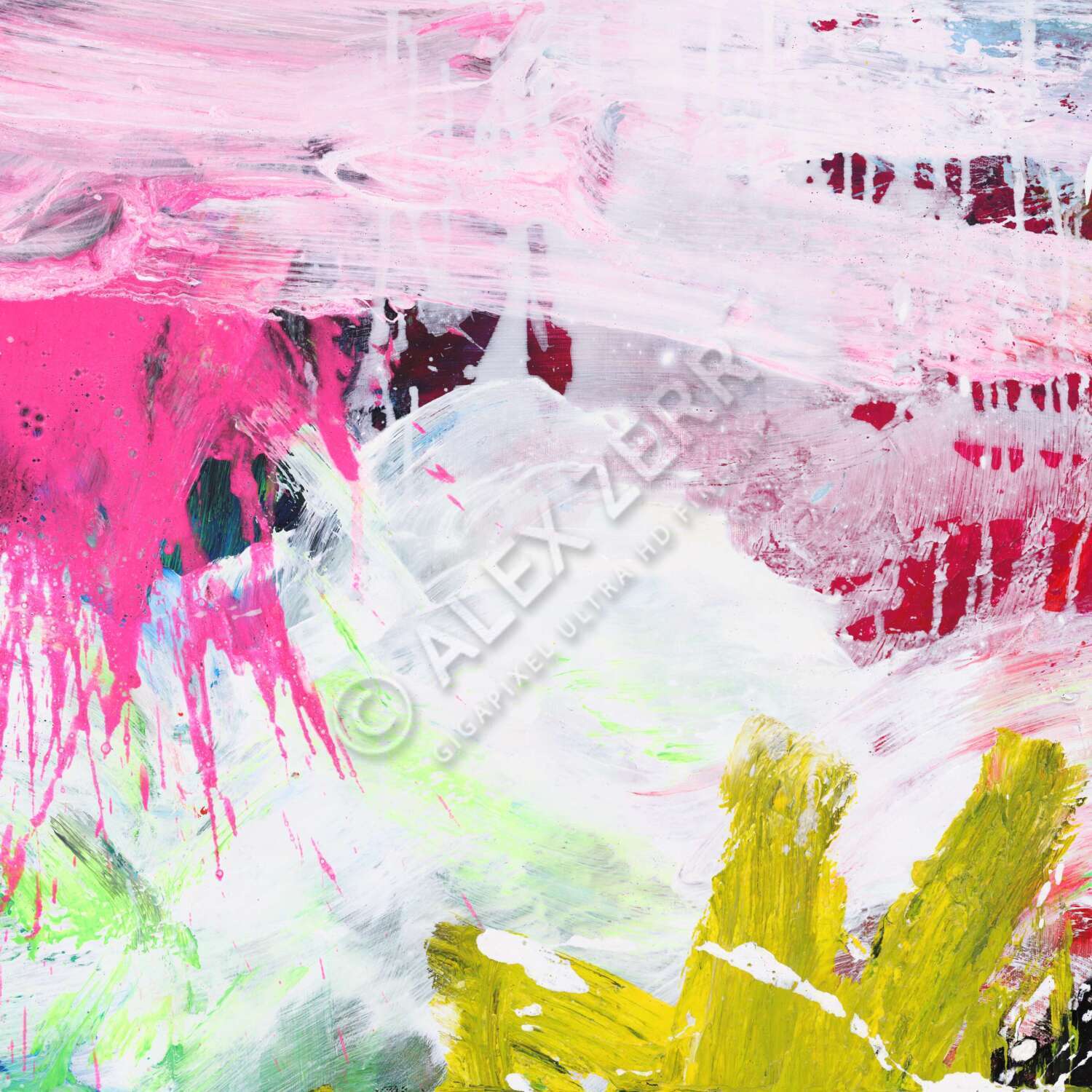 Kunstdruck abstraktes Bild 120x120cm auf Leinwand