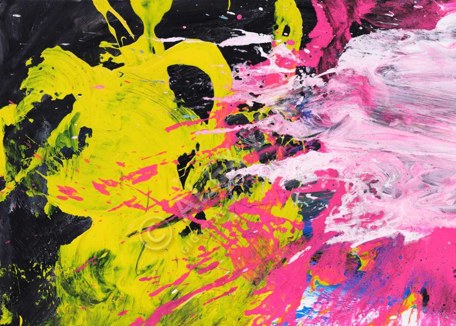 Kunstdruck abstraktes Bild 140x100cm auf Leinwand