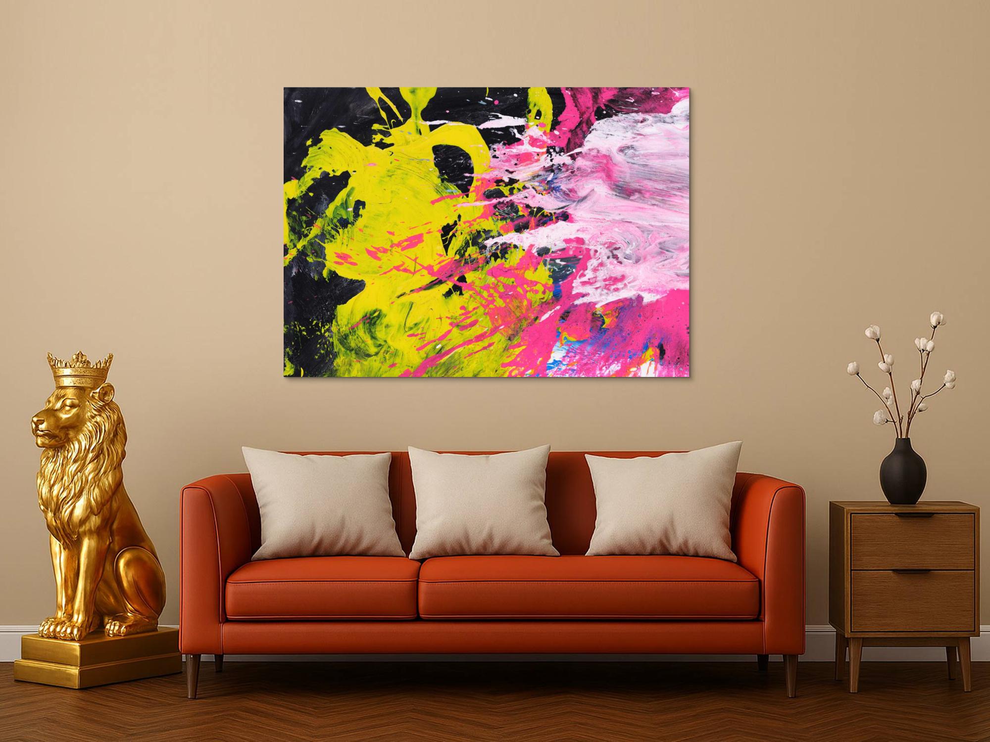 Kunstdruck abstraktes Bild 140x100cm auf Leinwand