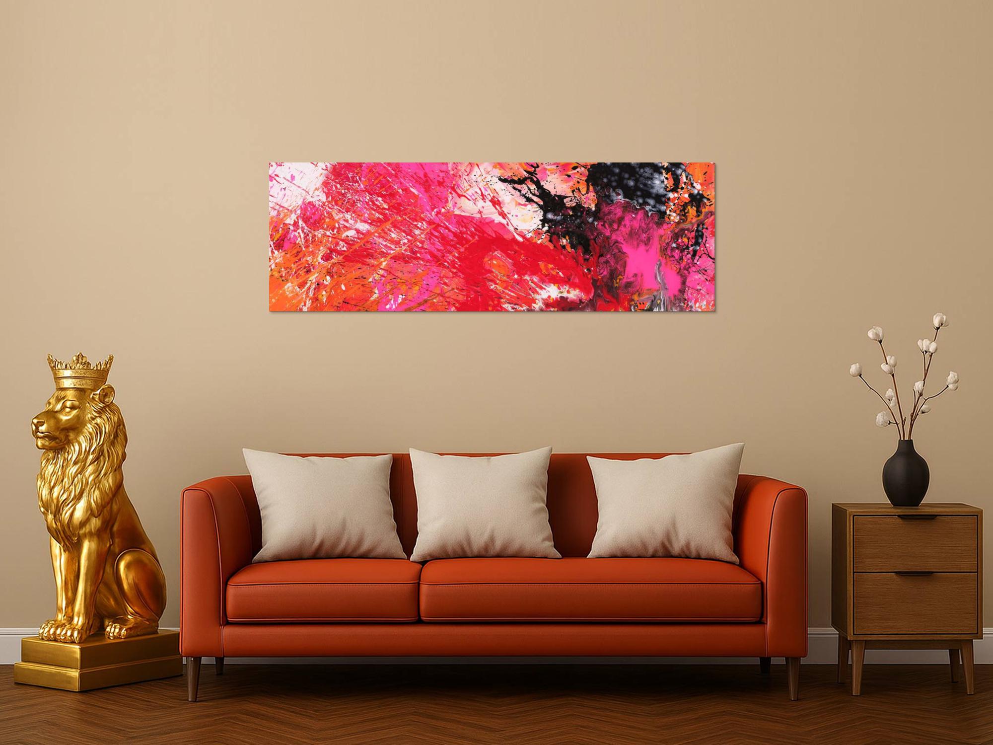 Kunstdruck abstraktes Bild 150x50cm auf Leinwand