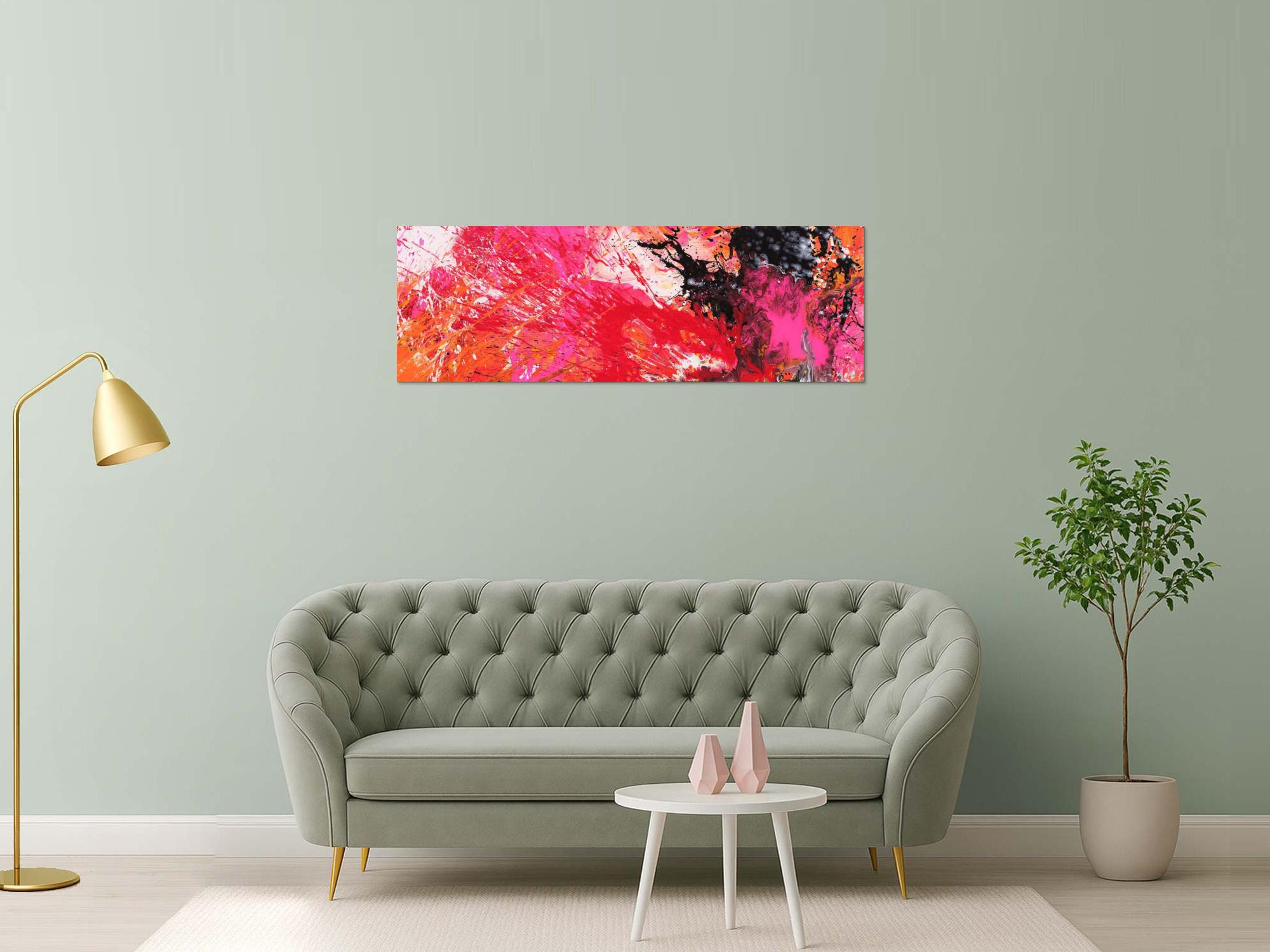 Kunstdruck abstraktes Bild 150x50cm auf Leinwand