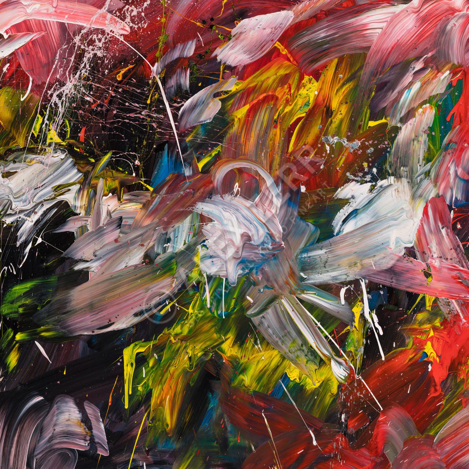 Kunstdruck abstraktes Bild 100x100cm auf Leinwand