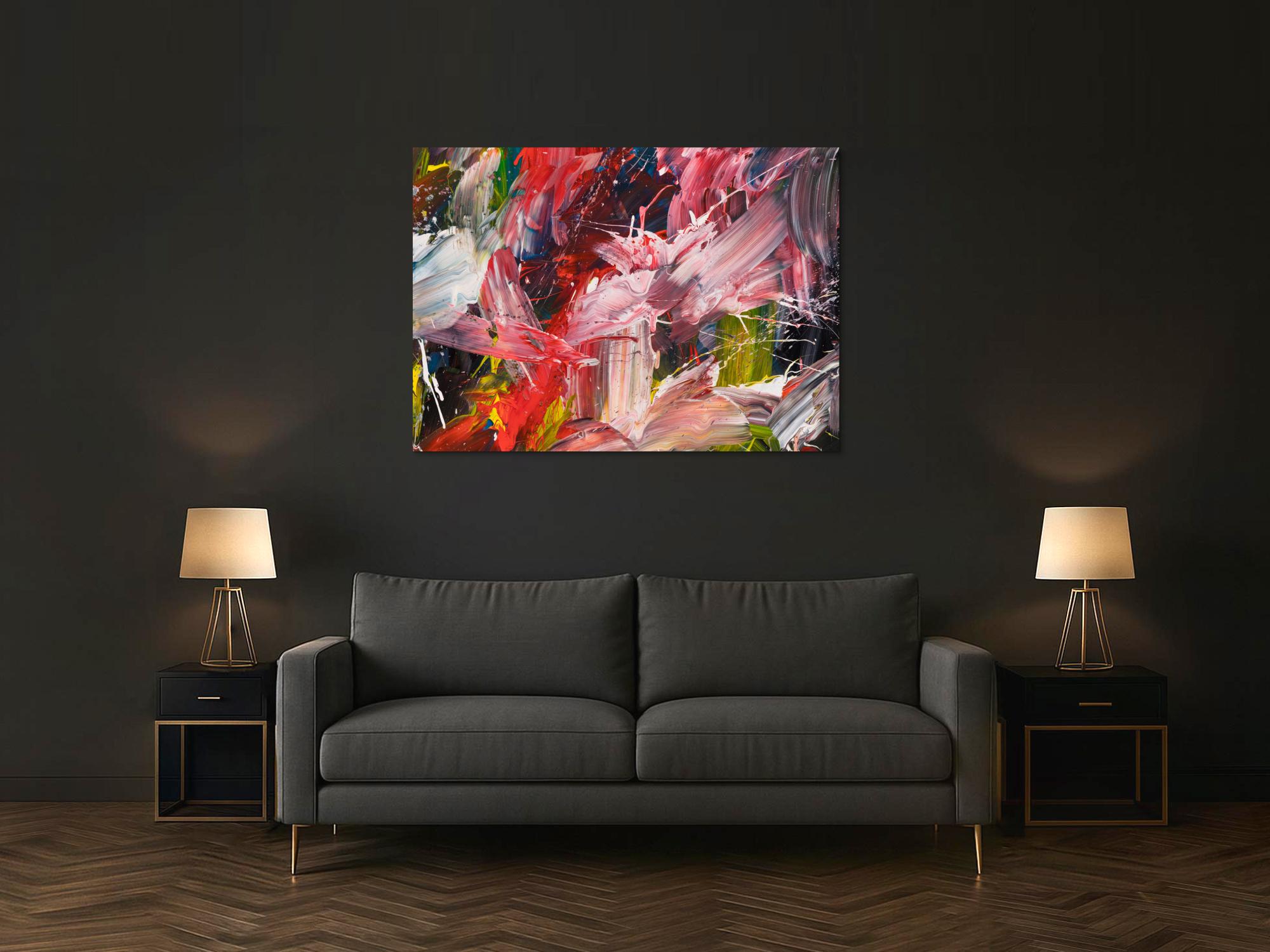 Kunstdruck abstraktes Bild 140x100cm auf Leinwand