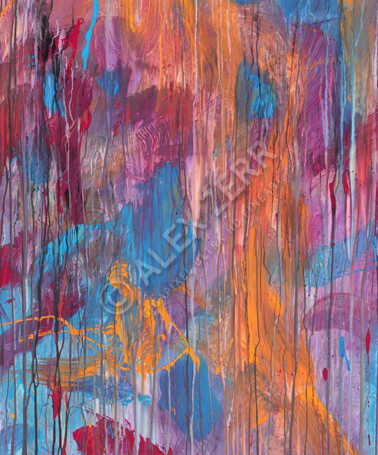 Kunstdruck abstraktes Bild 100x120cm auf Leinwand