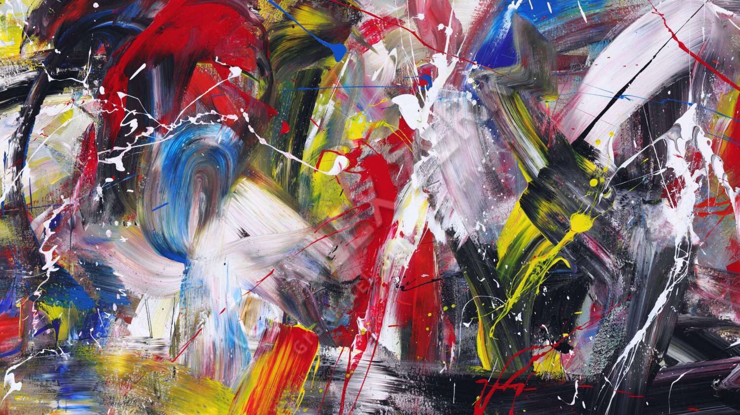 Kunstdruck abstraktes Bild 160x90cm auf Leinwand