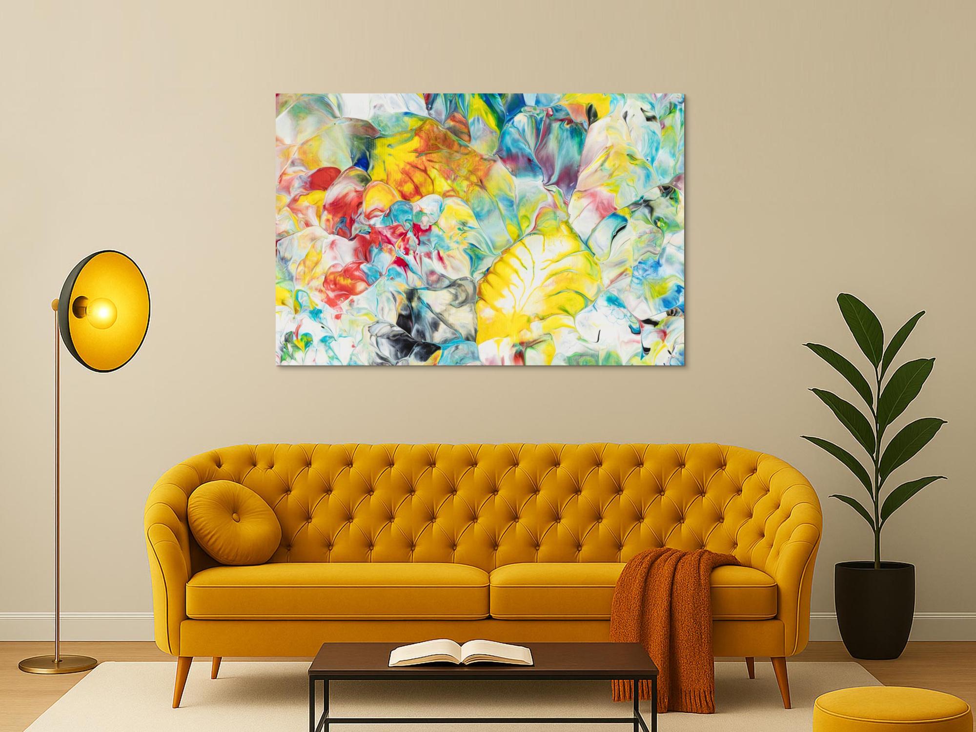 Kunstdruck abstraktes Bild 150x100cm auf Leinwand