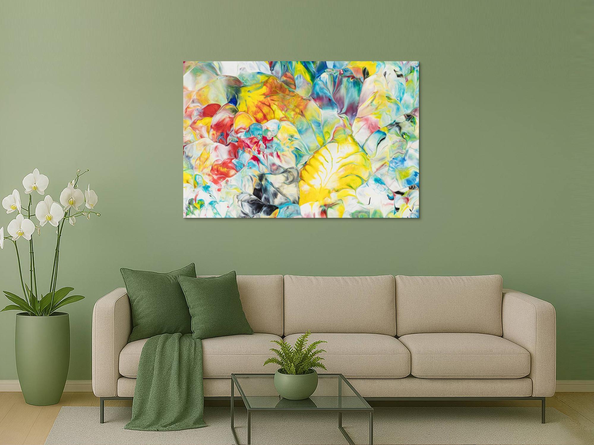 Kunstdruck abstraktes Bild 150x100cm auf Leinwand