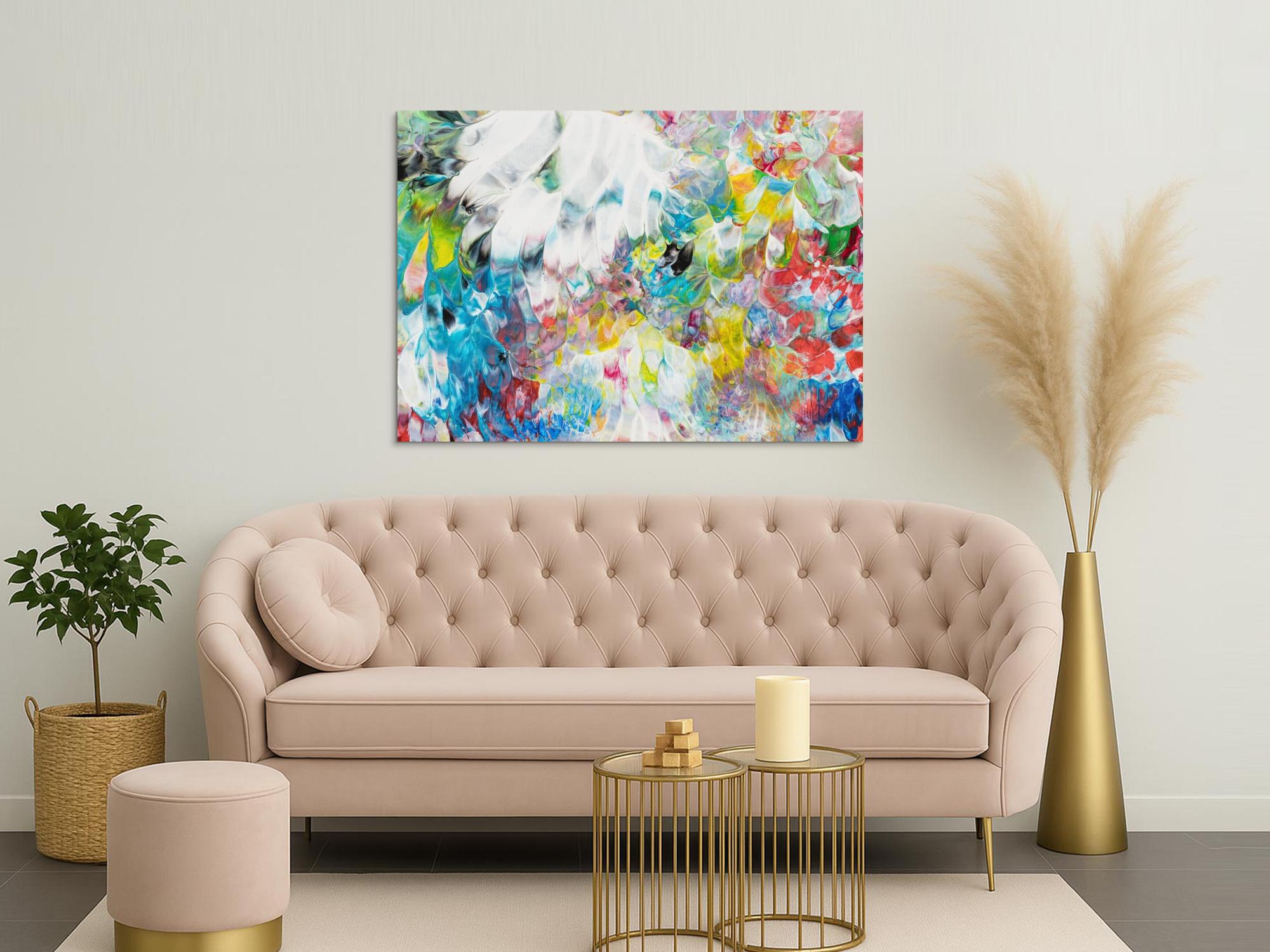 Kunstdruck abstraktes Bild 140x100cm auf Leinwand