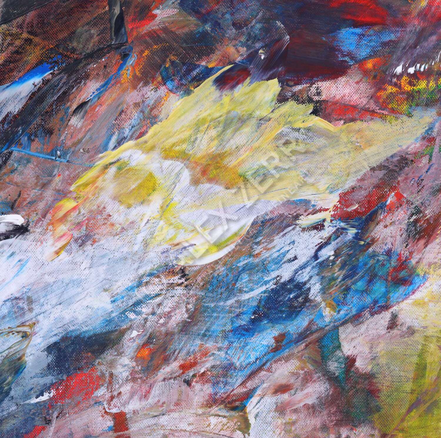 Kunstdruck abstraktes Bild 120x120cm auf Leinwand