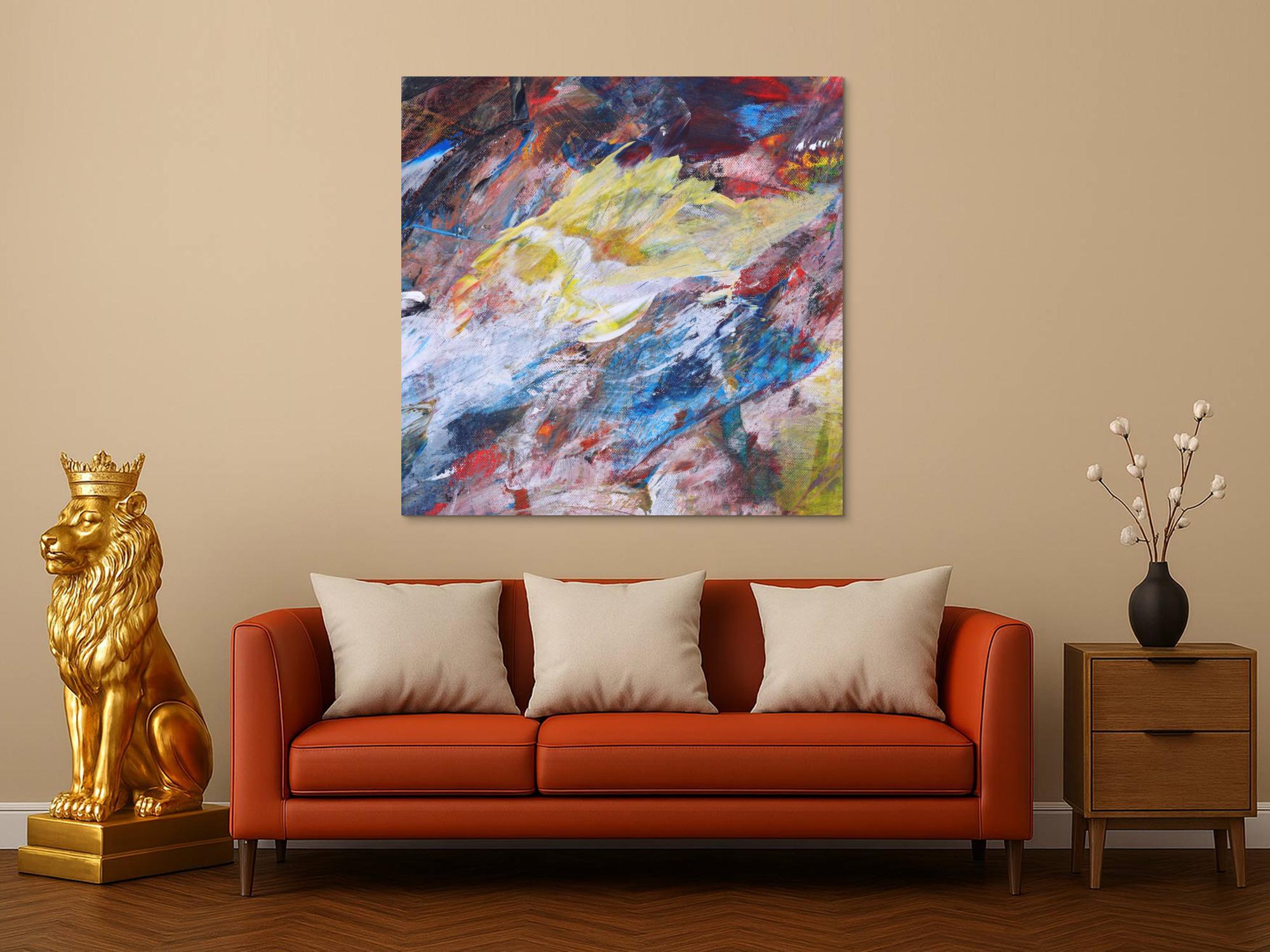 Kunstdruck abstraktes Bild 120x120cm auf Leinwand