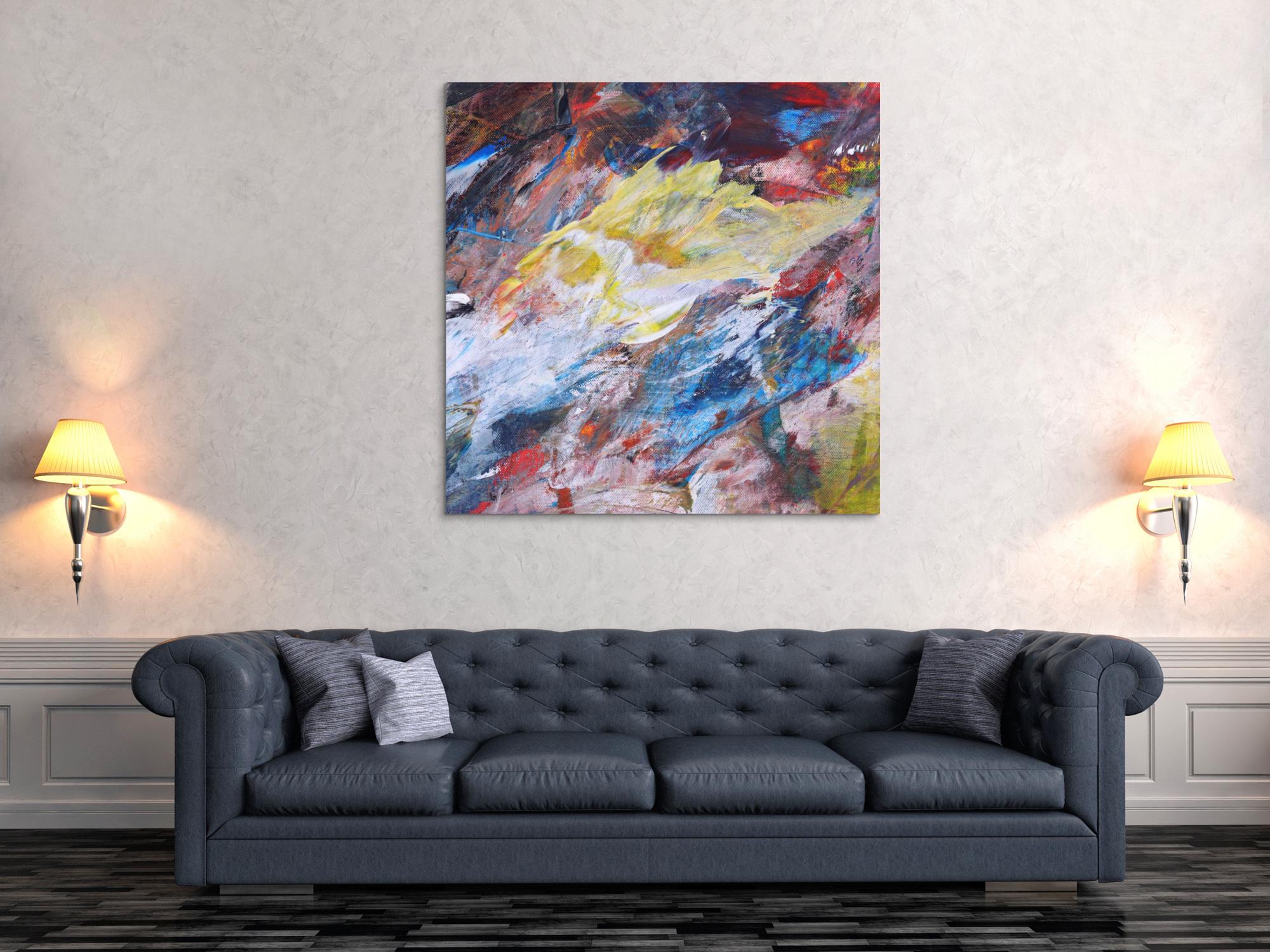 Kunstdruck abstraktes Bild 120x120cm auf Leinwand