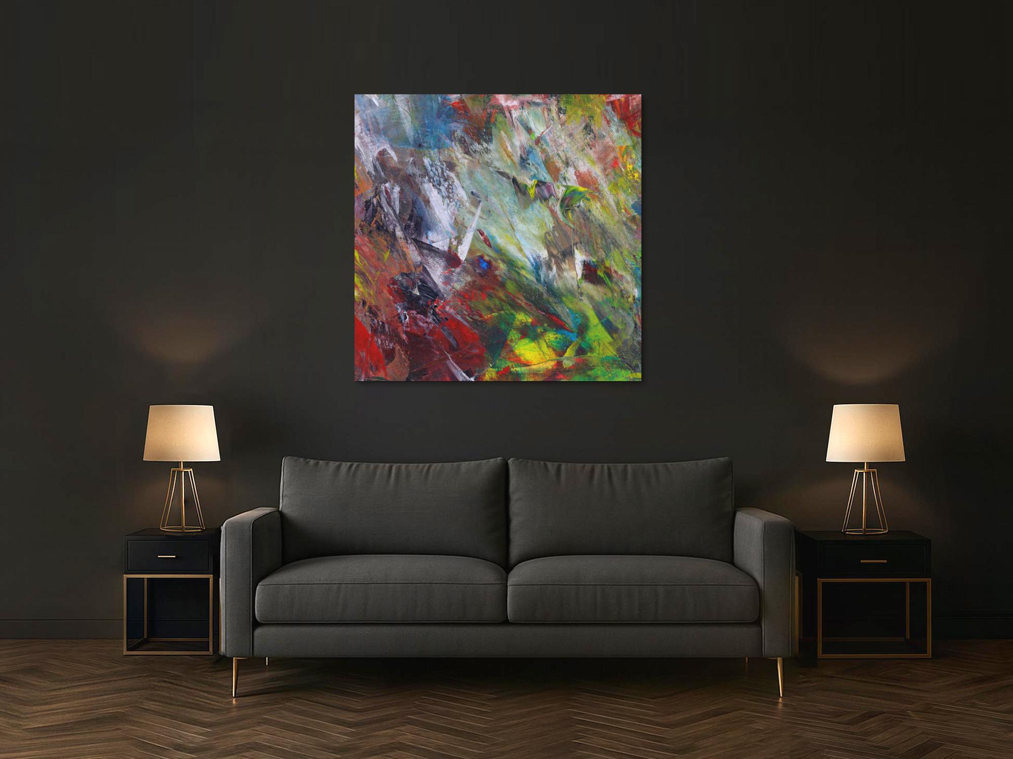 Kunstdruck abstraktes Bild 120x120cm auf Leinwand