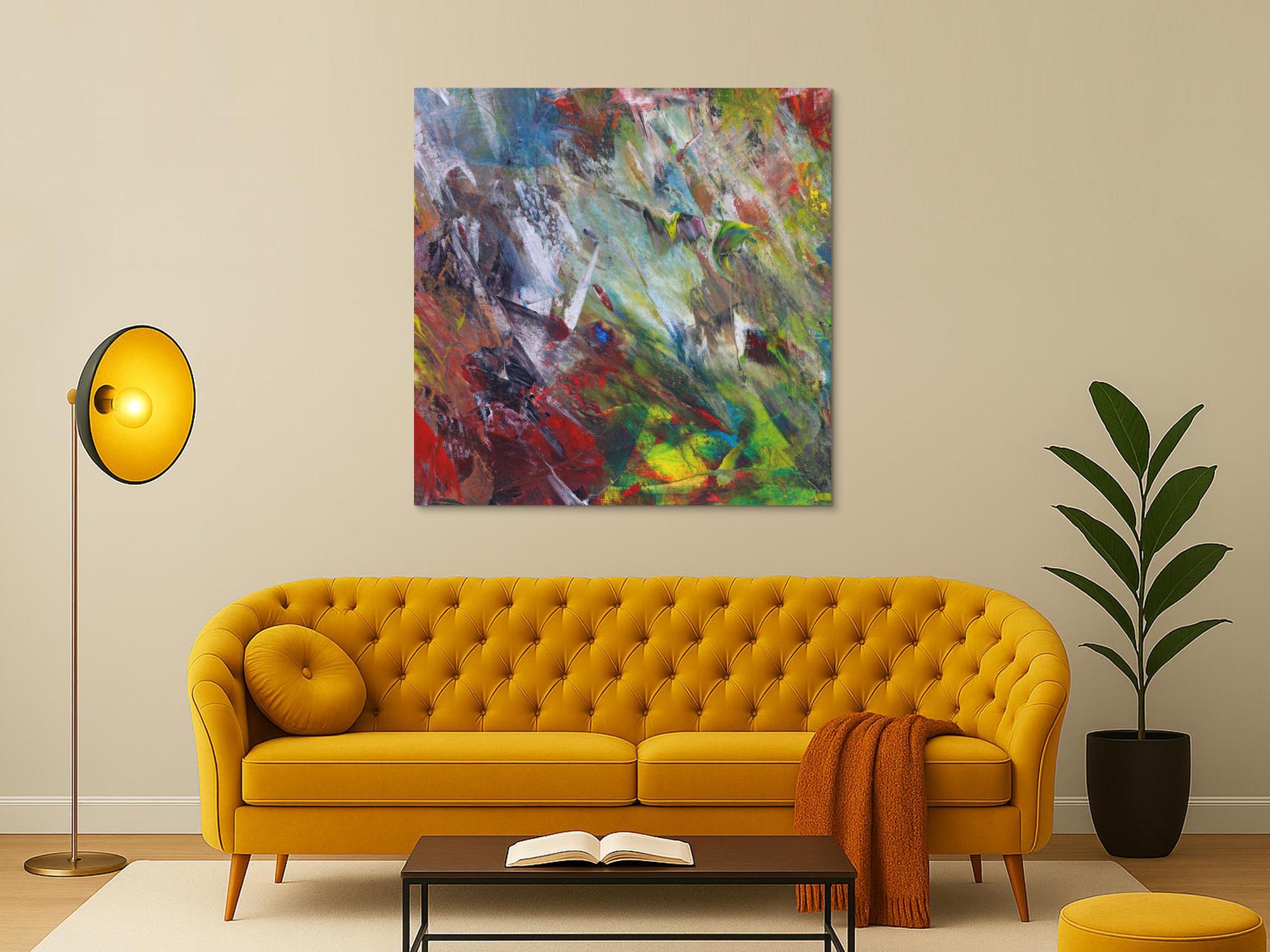 Kunstdruck abstraktes Bild 120x120cm auf Leinwand