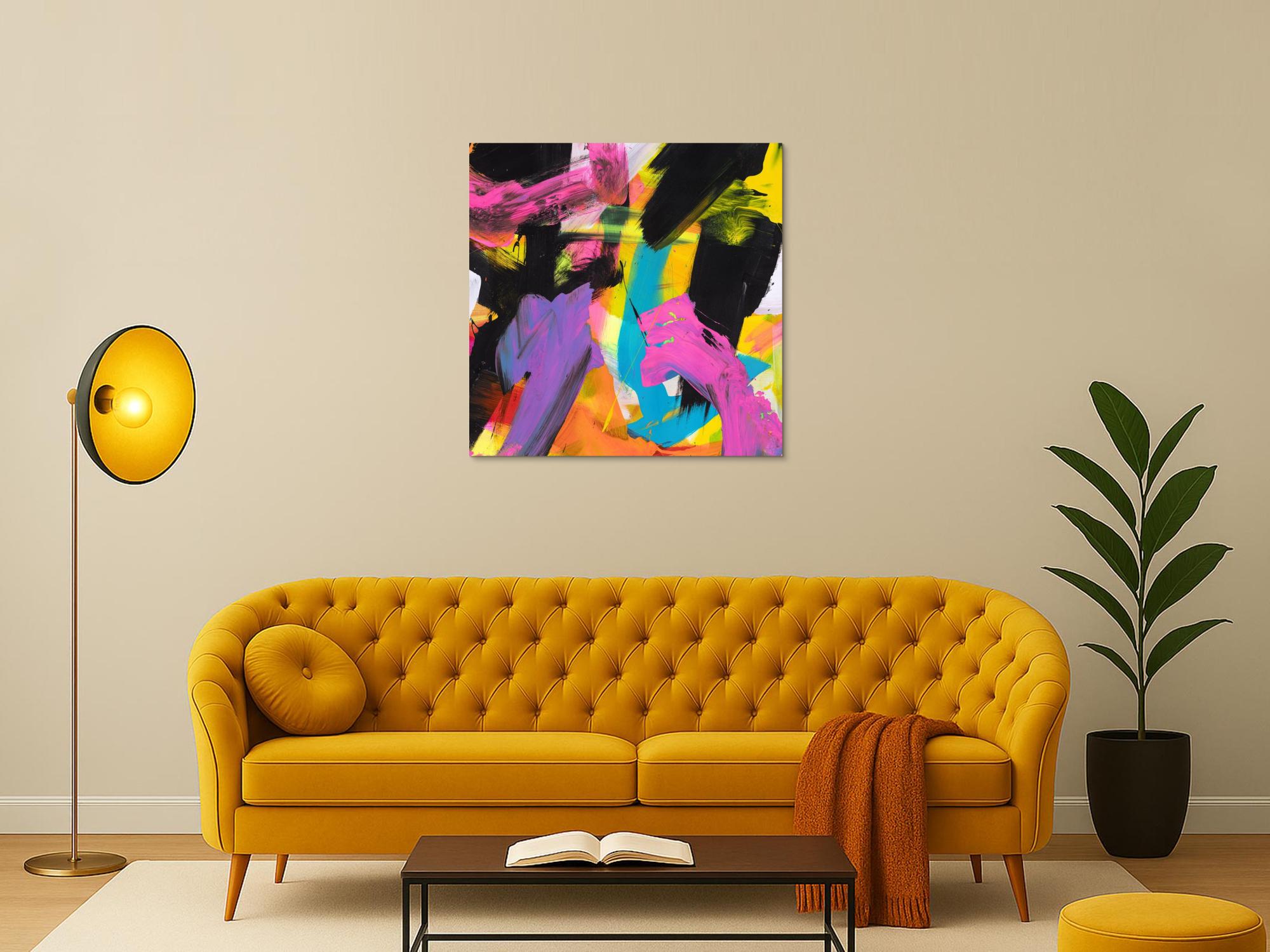 Kunstdruck abstraktes Bild 90x90cm auf Leinwand