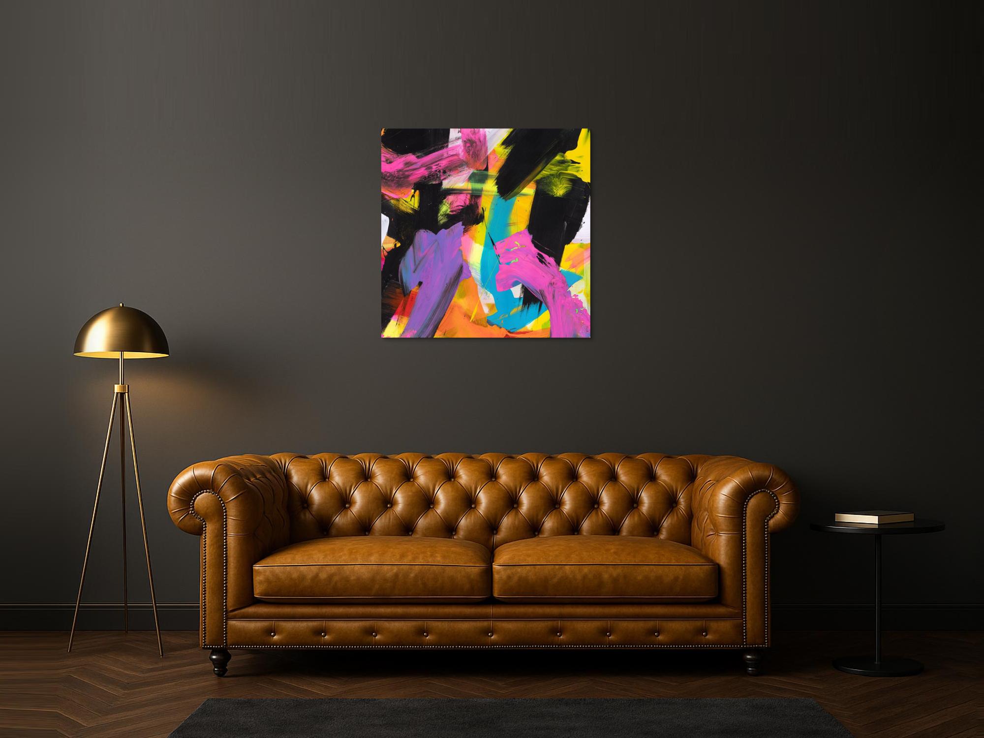 Kunstdruck abstraktes Bild 90x90cm auf Leinwand