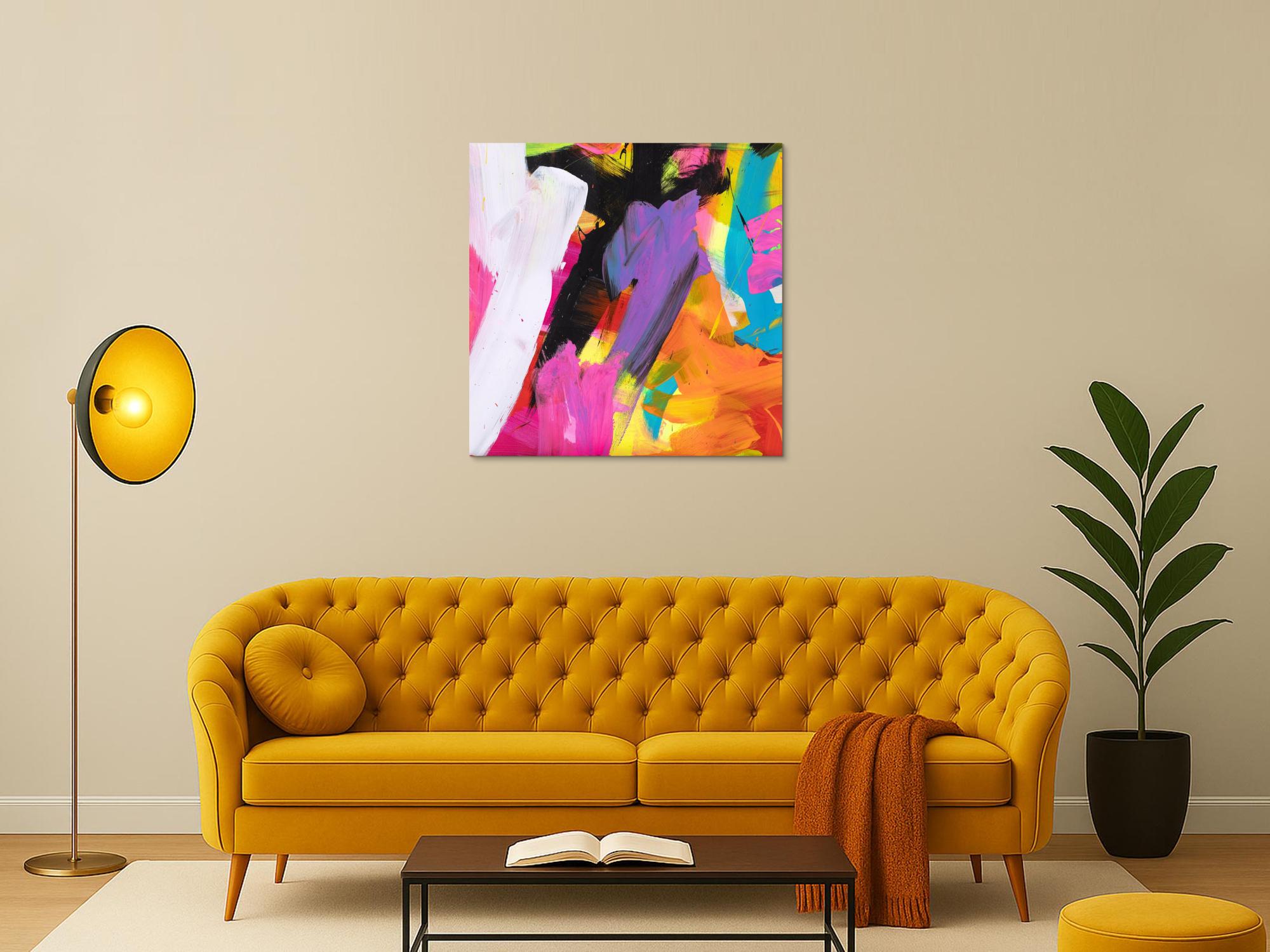 Kunstdruck abstraktes Bild 90x90cm auf Leinwand