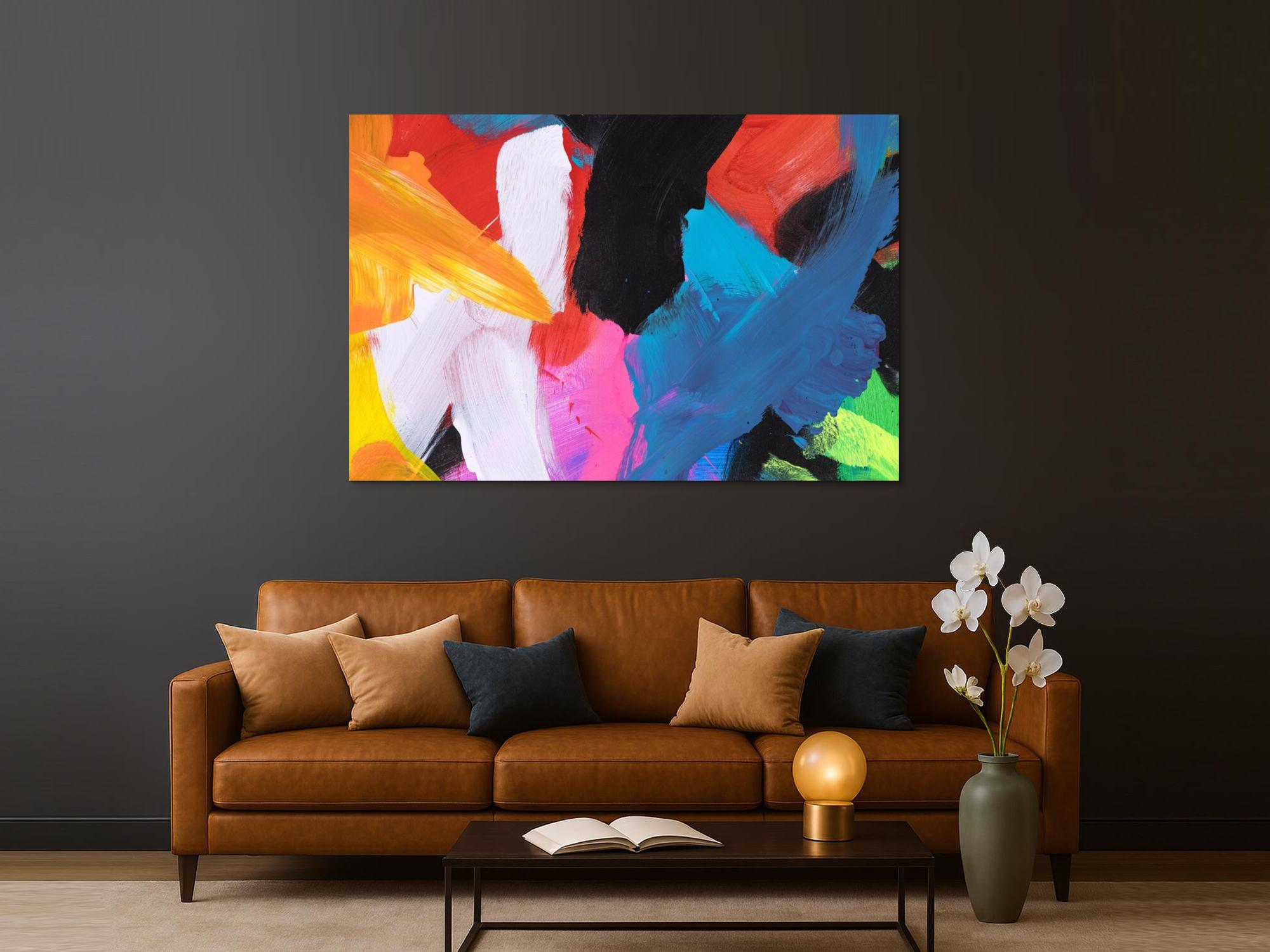 Kunstdruck abstraktes Bild 180x120cm auf Leinwand