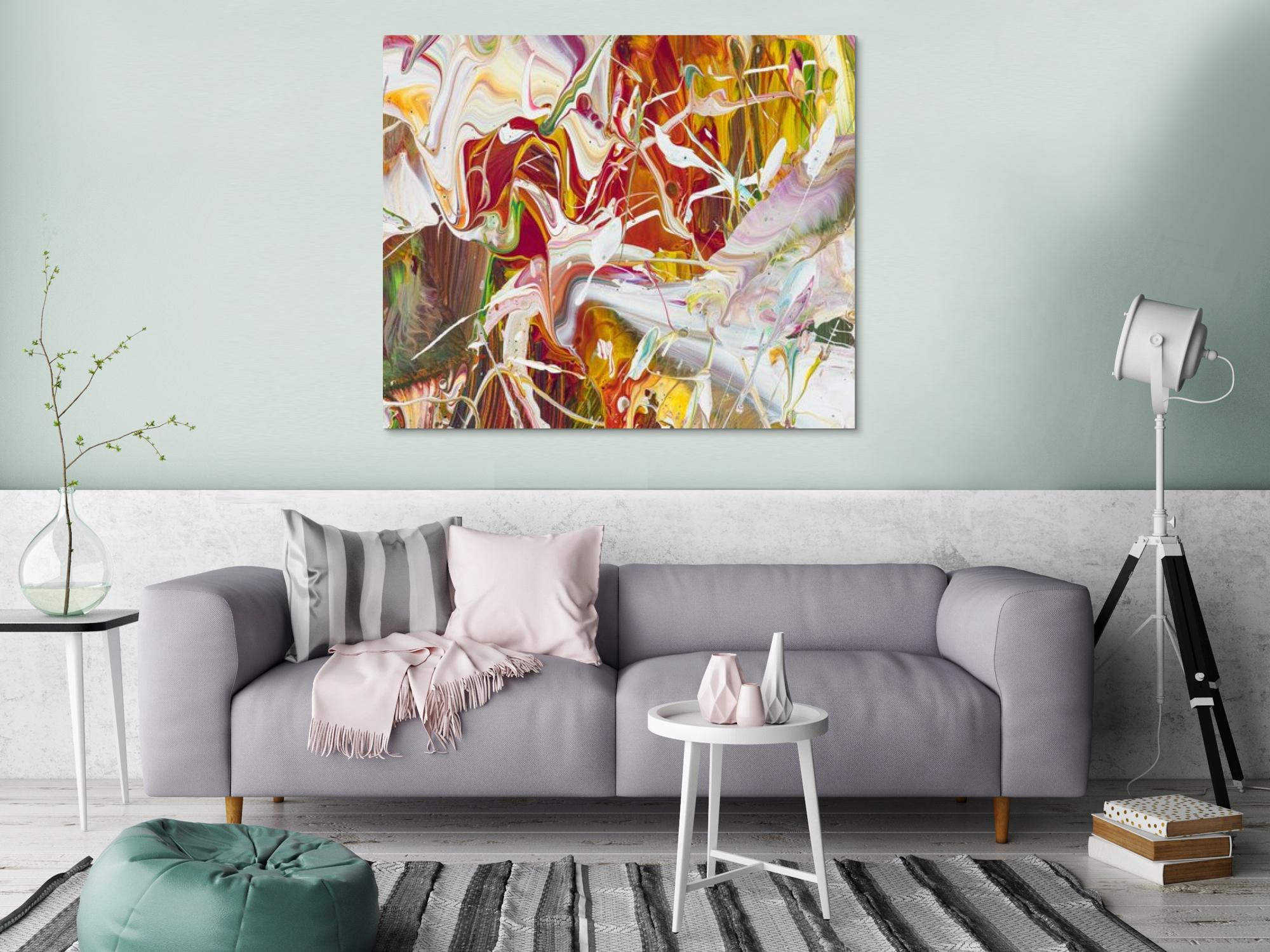 Kunstdruck abstraktes Bild 120x100cm auf Leinwand