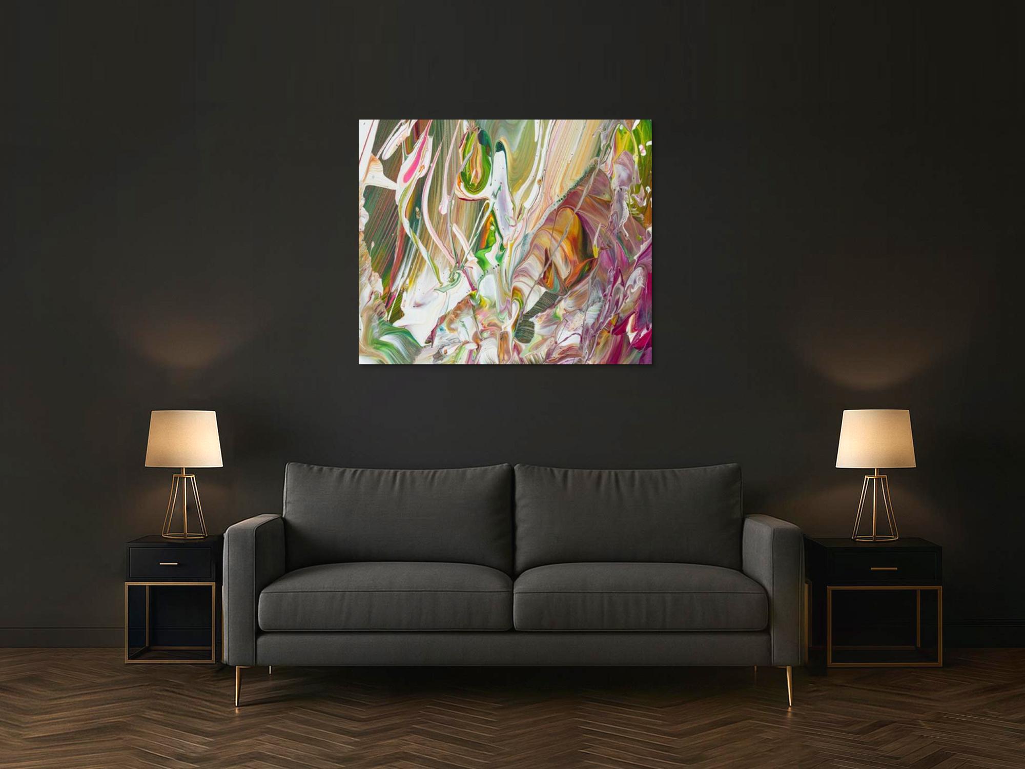 Kunstdruck abstraktes Bild 120x100cm auf Leinwand