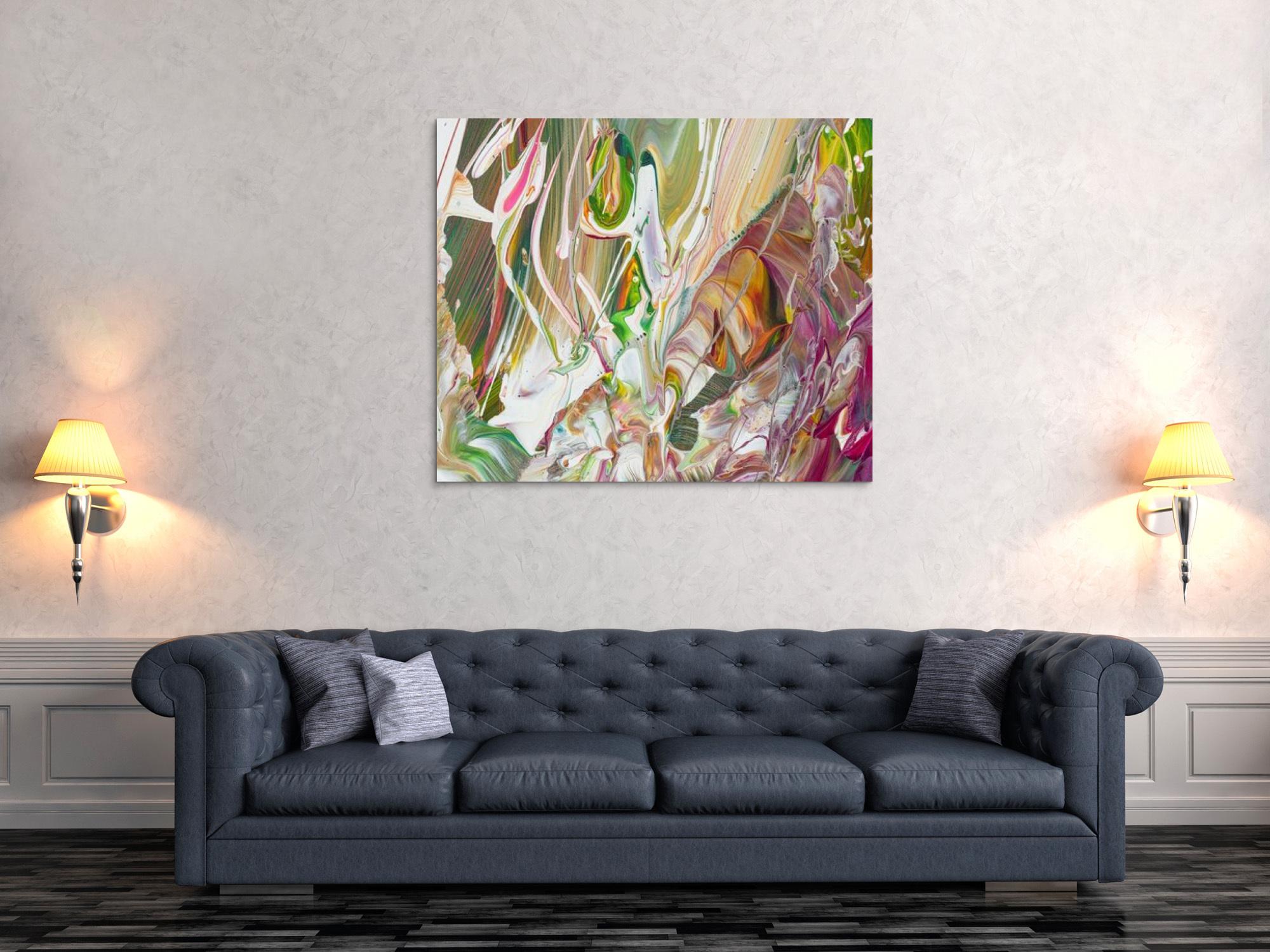 Kunstdruck abstraktes Bild 120x100cm auf Leinwand