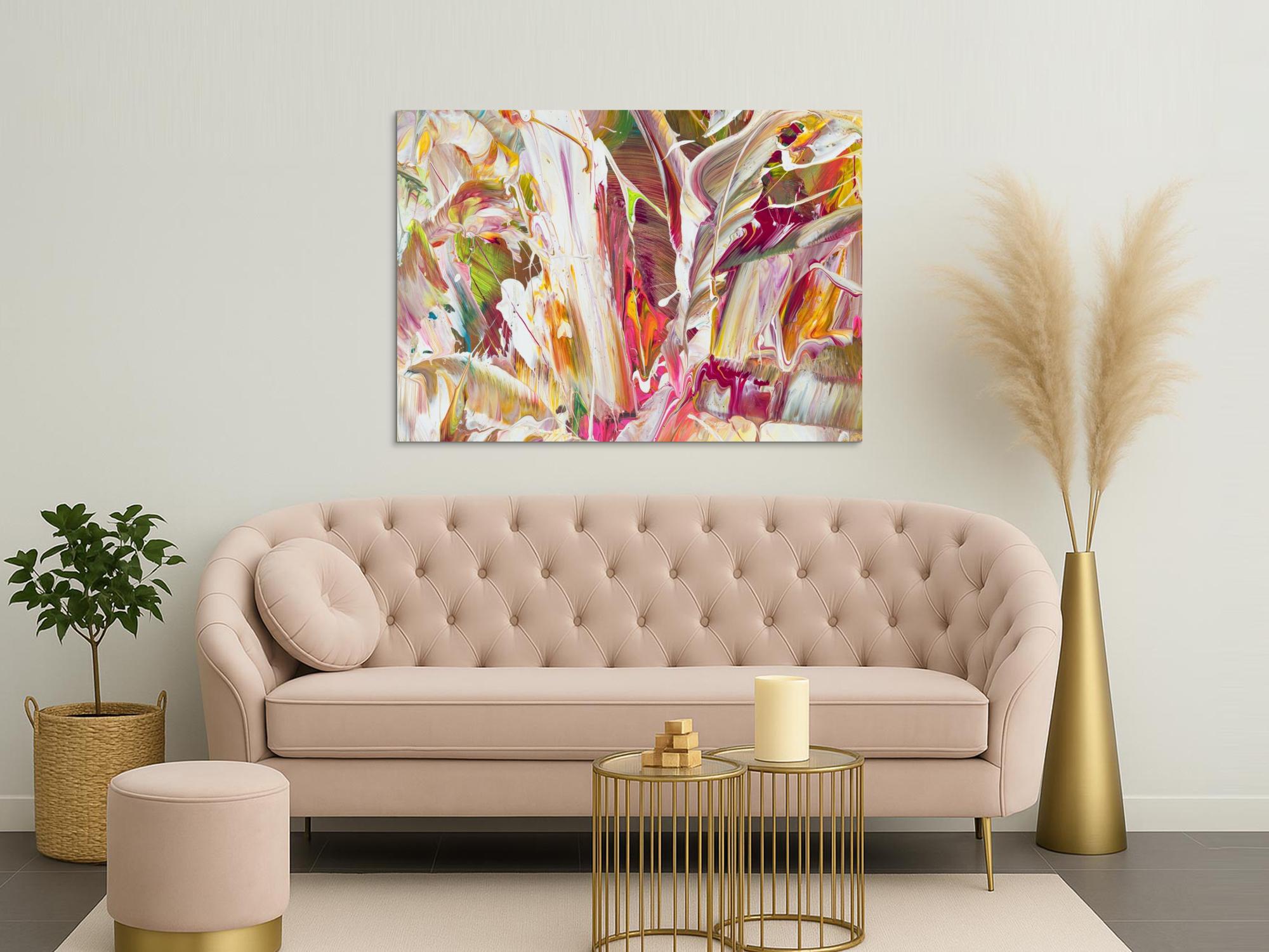 Kunstdruck abstraktes Bild 140x100cm auf Leinwand