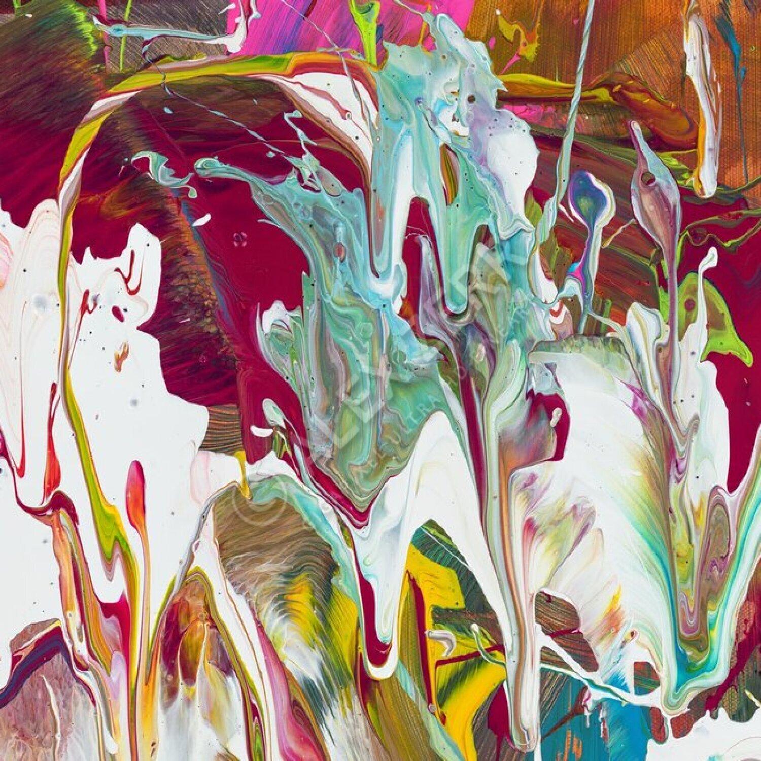 Kunstdruck abstraktes Bild 120x120cm auf Leinwand