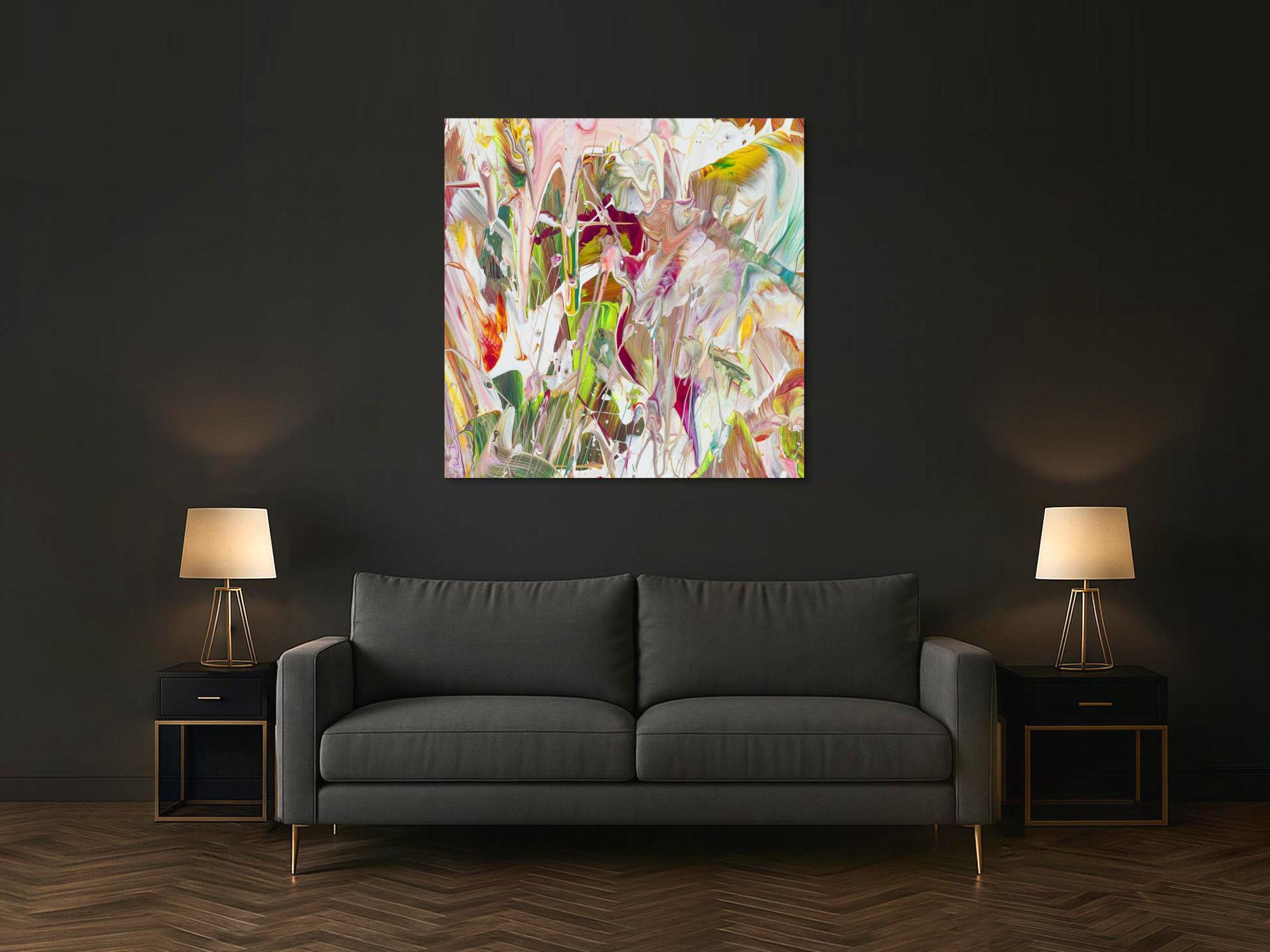 Kunstdruck abstraktes Bild 120x120cm auf Leinwand