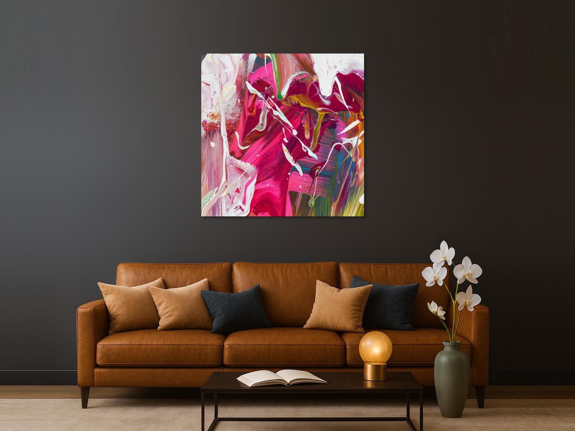 Kunstdruck abstraktes Bild 120x120cm auf Leinwand