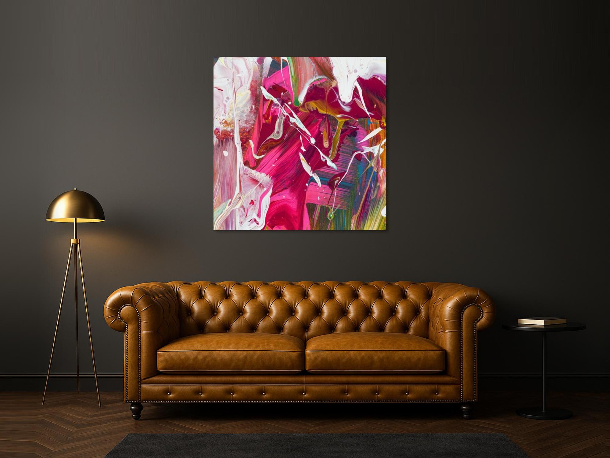 Kunstdruck abstraktes Bild 120x120cm auf Leinwand