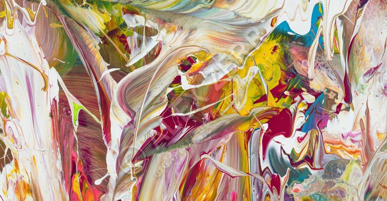 Kunstdruck abstraktes Bild 100x52cm auf Leinwand