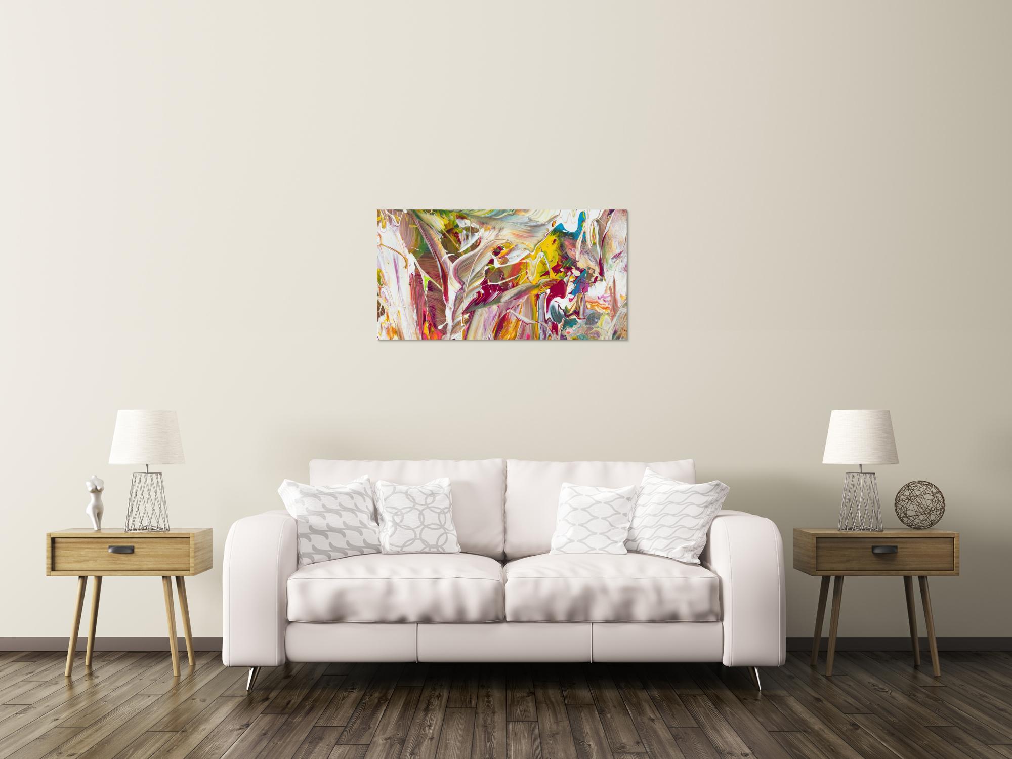 Kunstdruck abstraktes Bild 100x52cm auf Leinwand