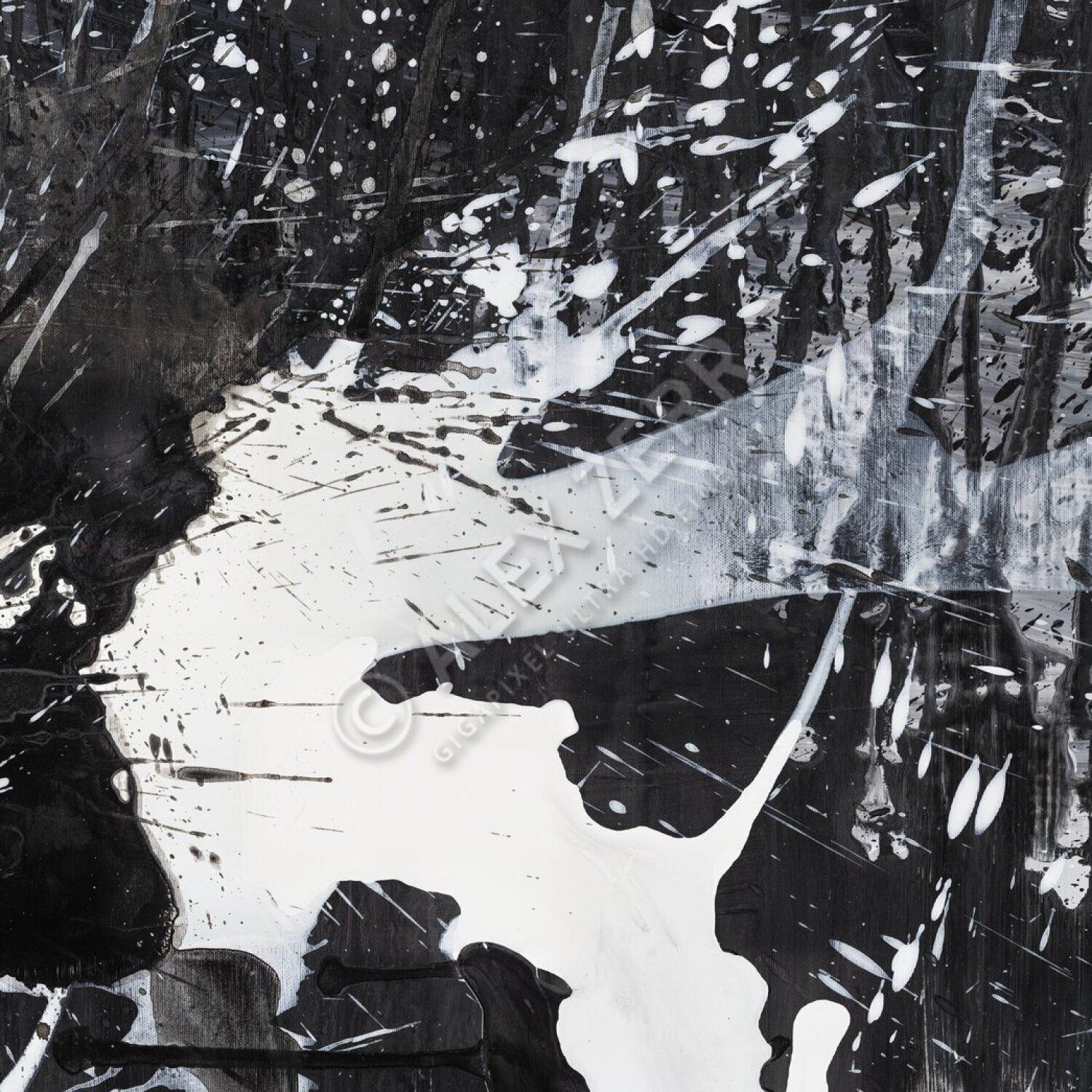 Kunstdruck abstraktes Bild 100x100cm auf Leinwand